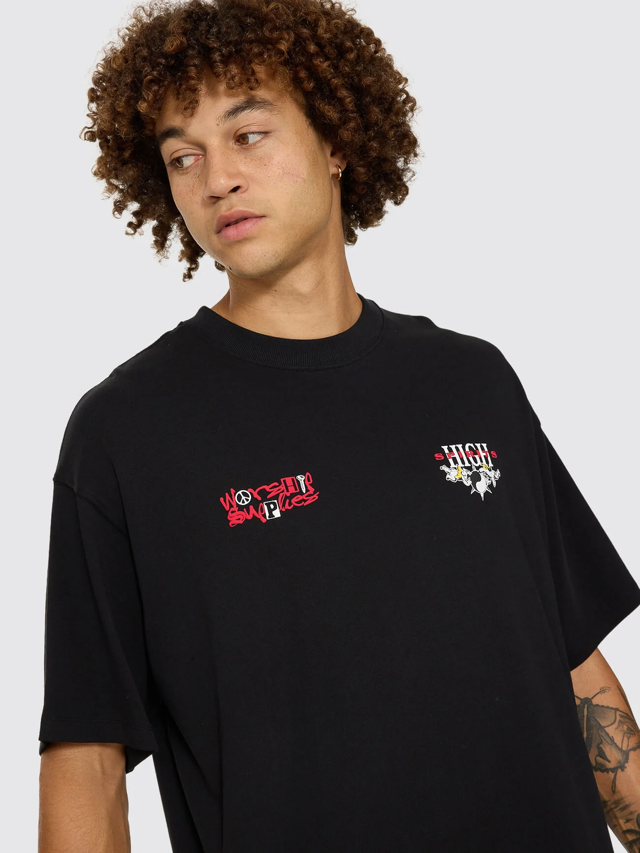 Fusion Box Crop Tee - Black - Image 8