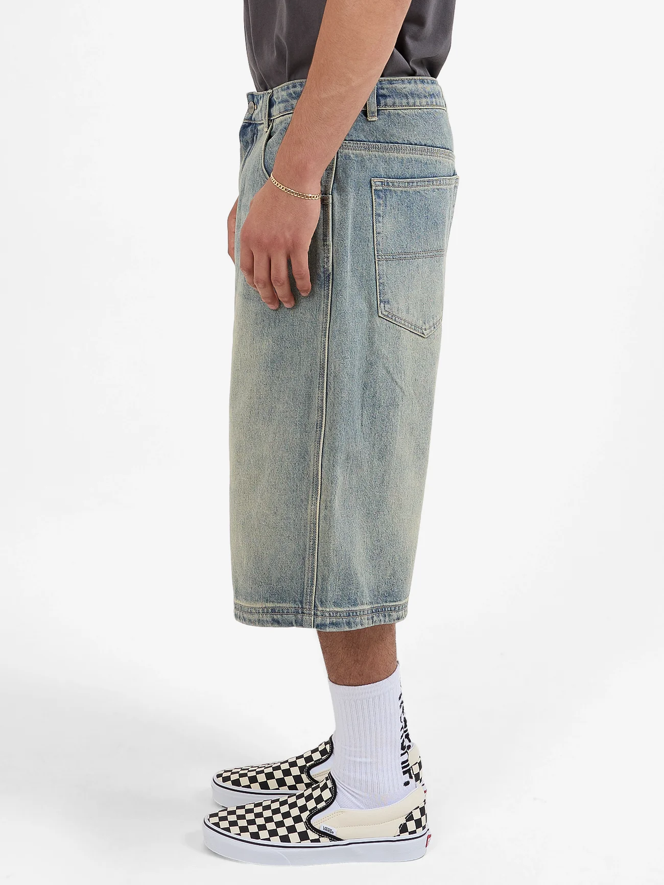 Garbage Grime Dozer Jeanshort - Garbage Grime Blue - Image 4