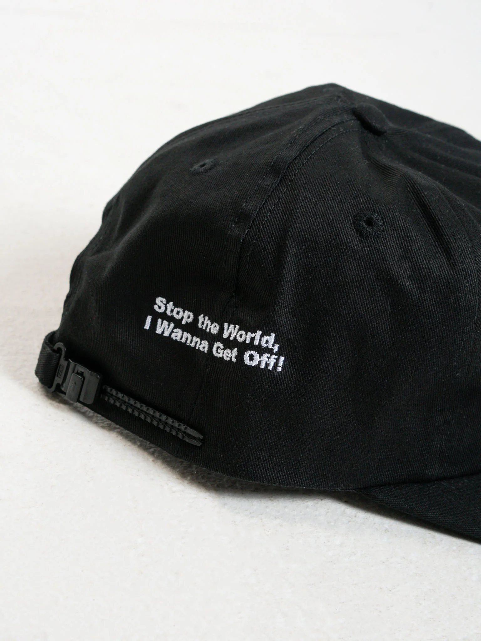 Get Off Five Panel Twill Hat - Black - Image 3