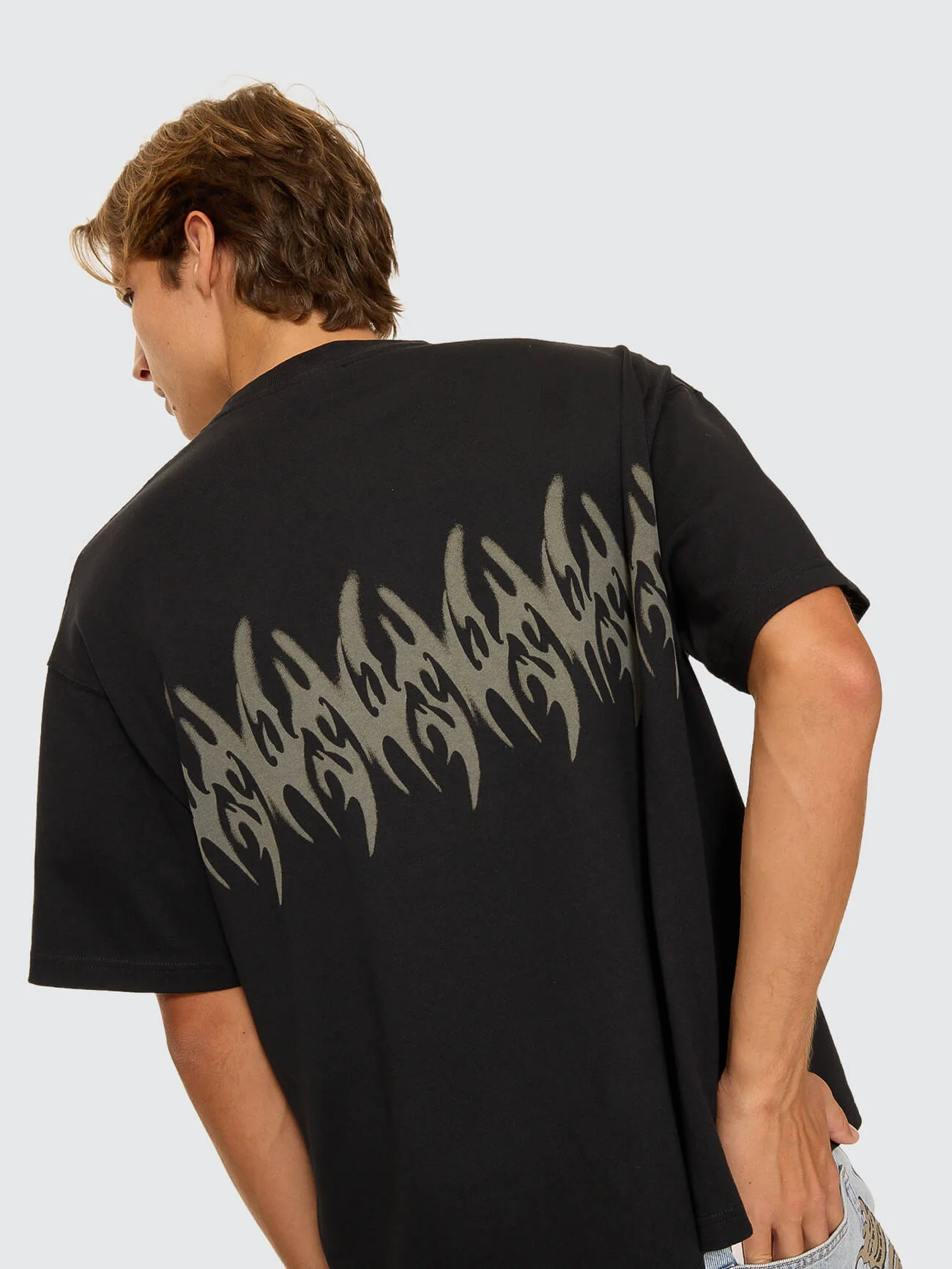 Ghosted Oversize Tee - Black - Image 6