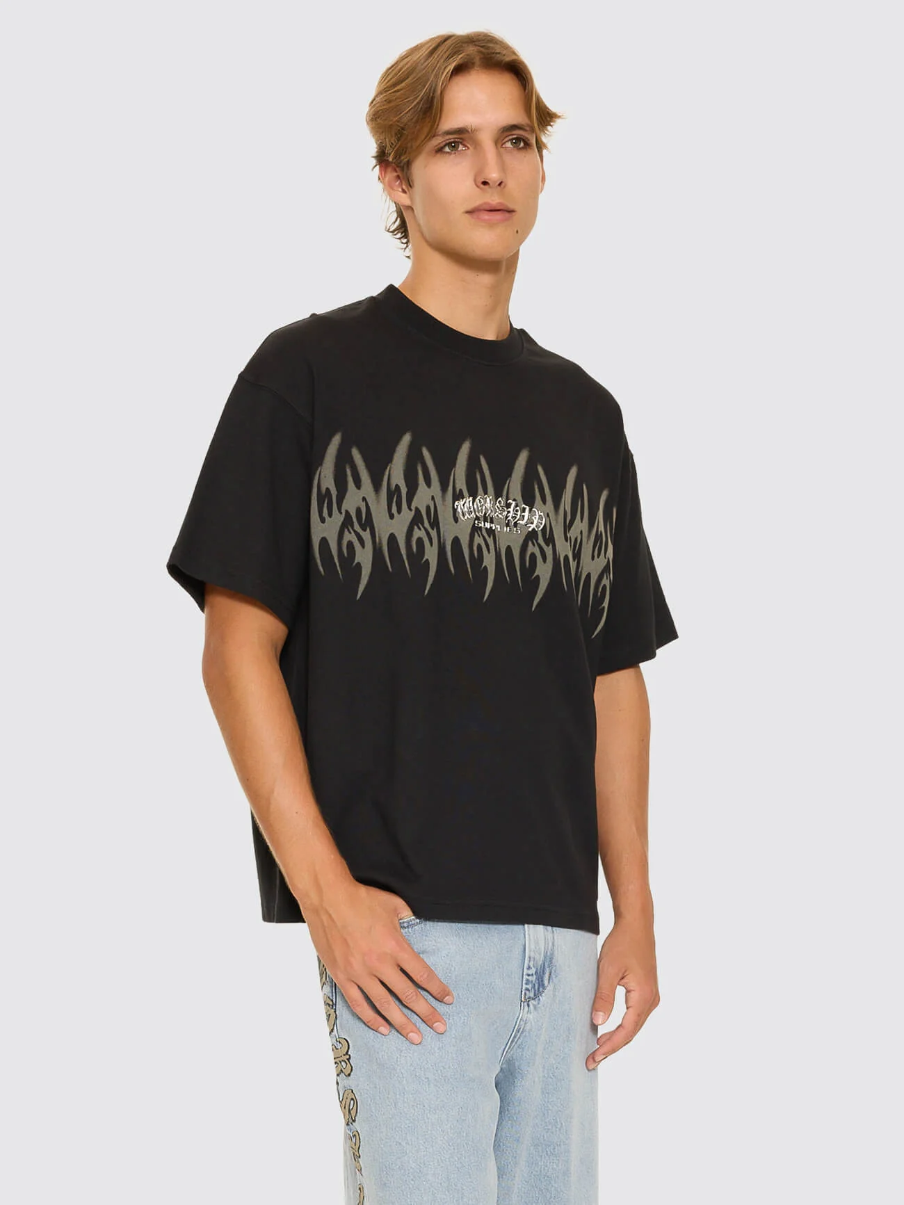 Ghosted Oversize Tee - Black - Image 7