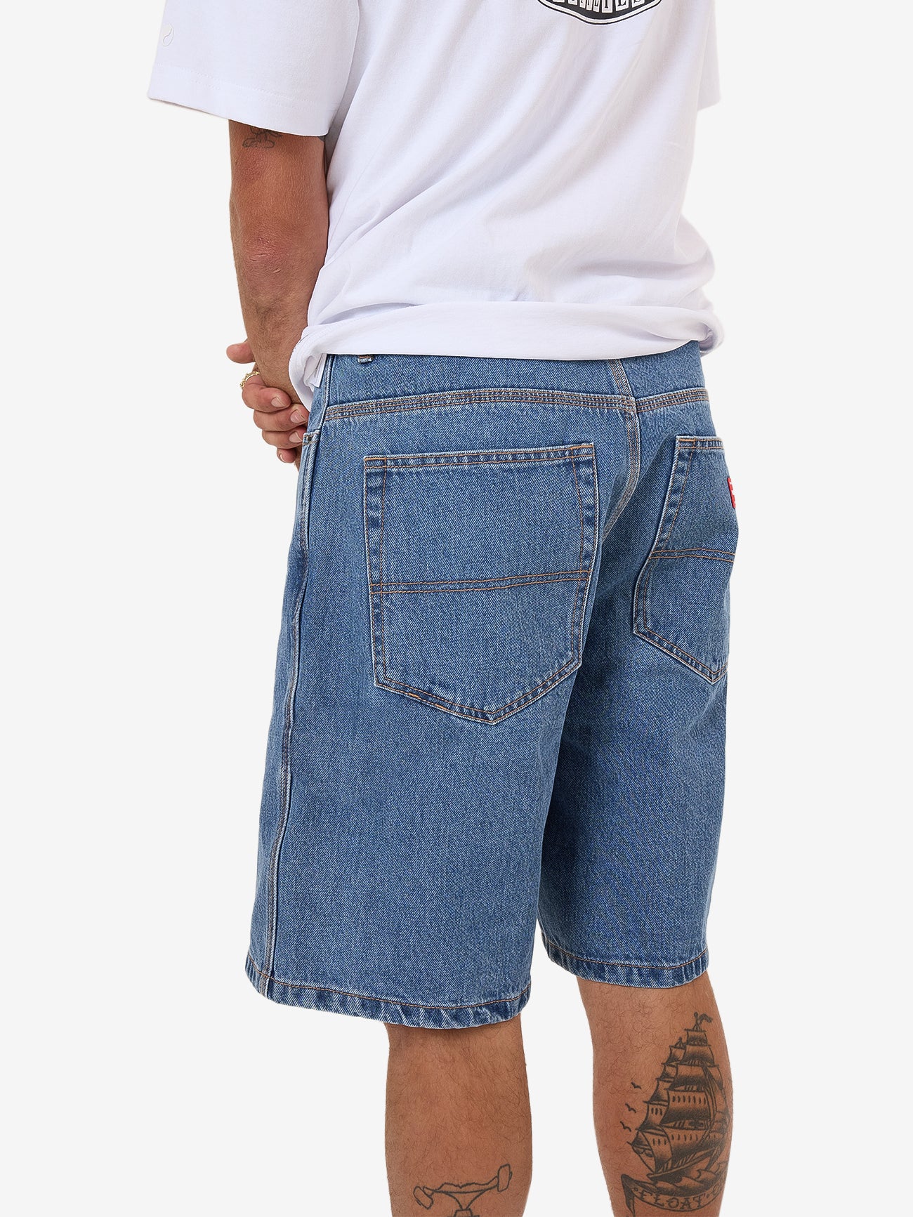 Glazed And Confused Carpenter Jean Short - Sky High Blue - Image 5