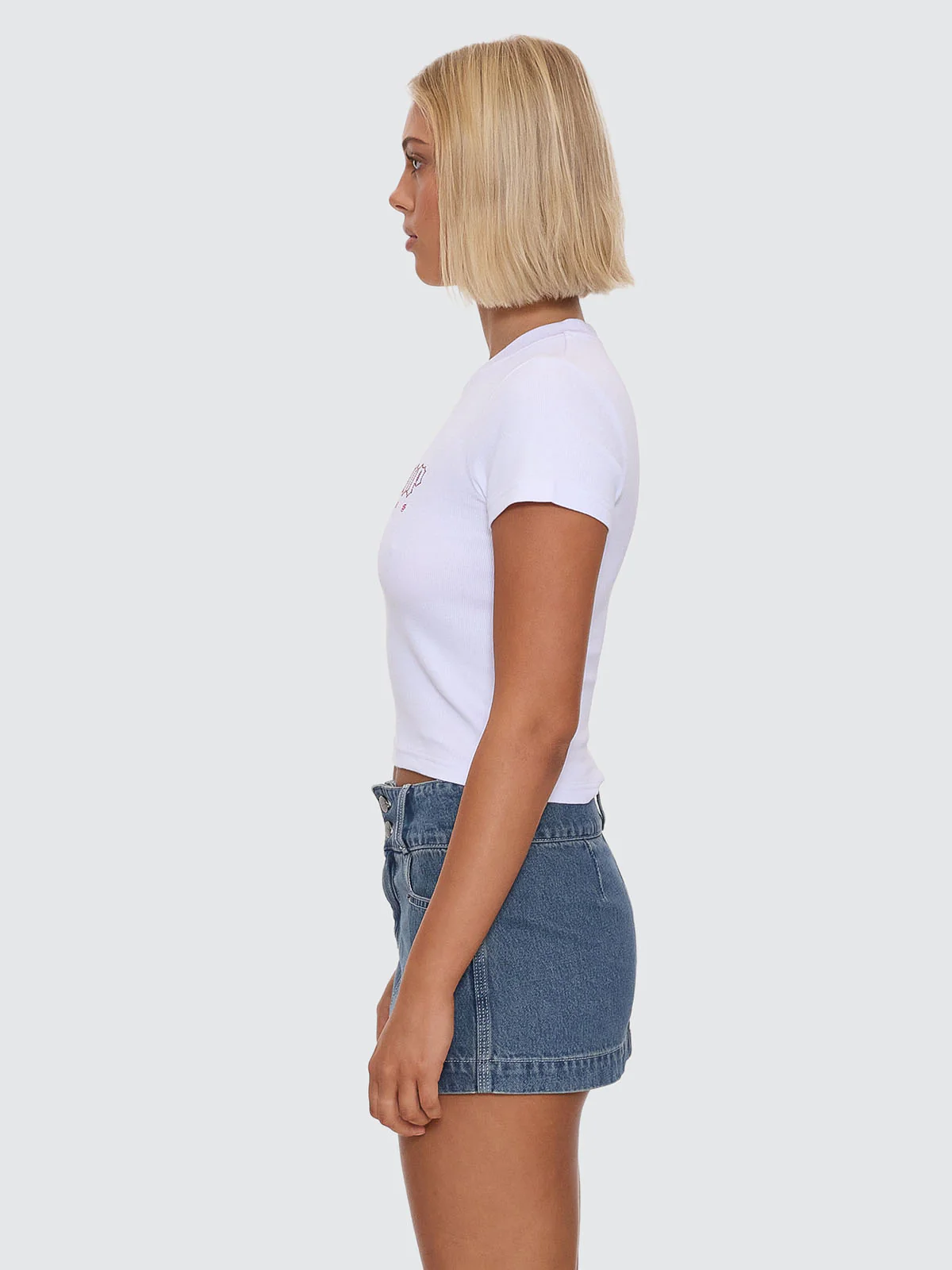 Glitz Slim Fit Tee - White - Image 4