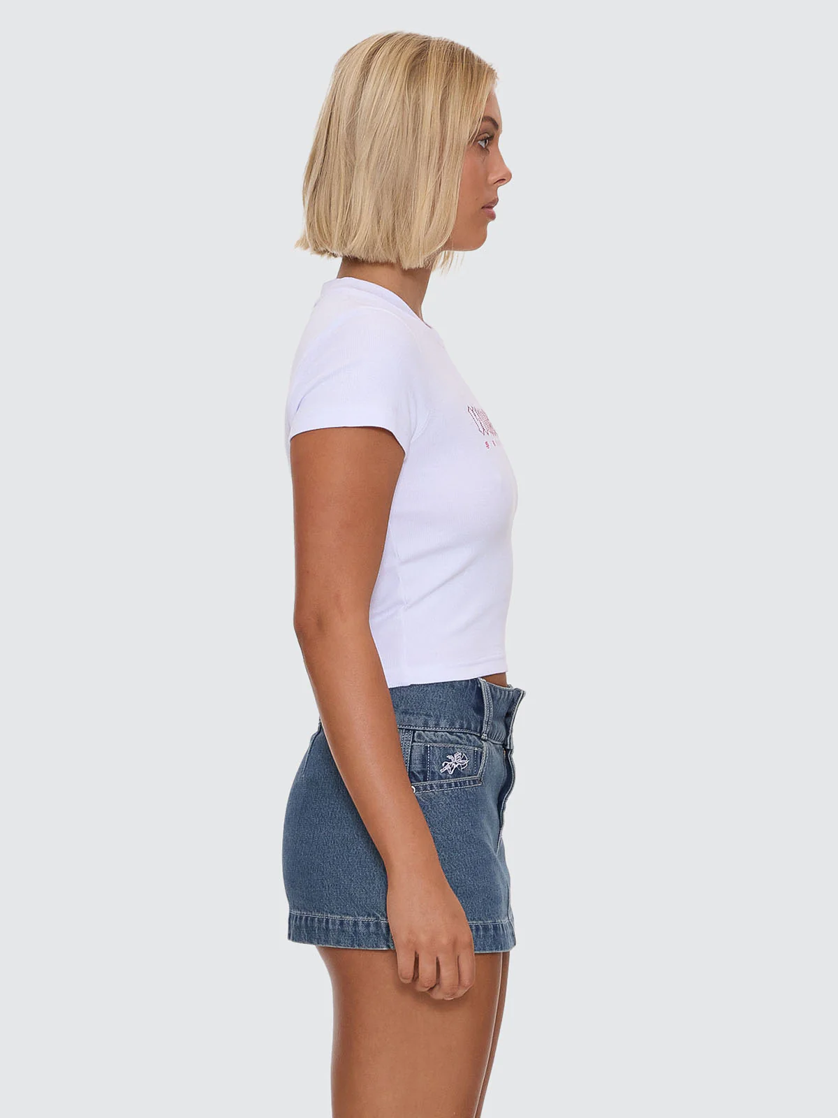 Glitz Slim Fit Tee - White - Image 6