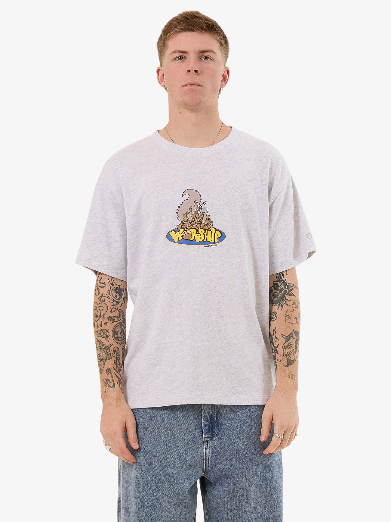 Going Nuts Tee - Snow Marle