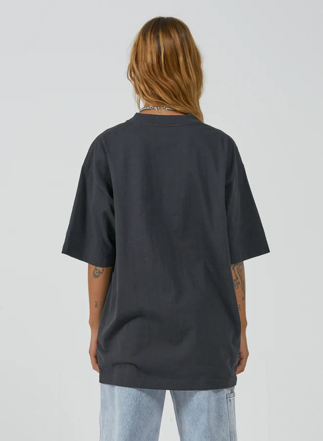 Grilled Oversized Tee - Washed Black - Image 3