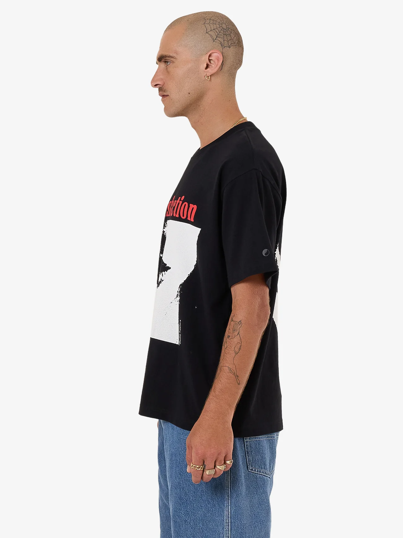 Grinner Tee - Black - Image 8