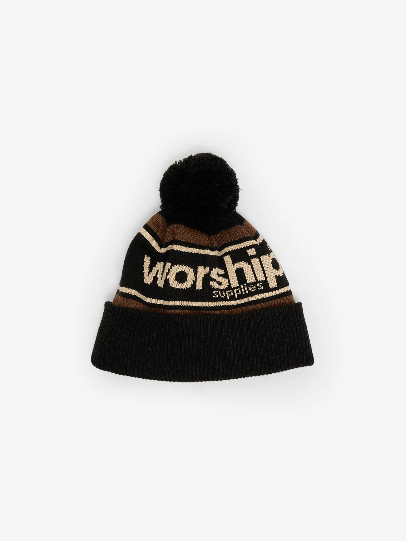 Harry Stripe Beanie - Black