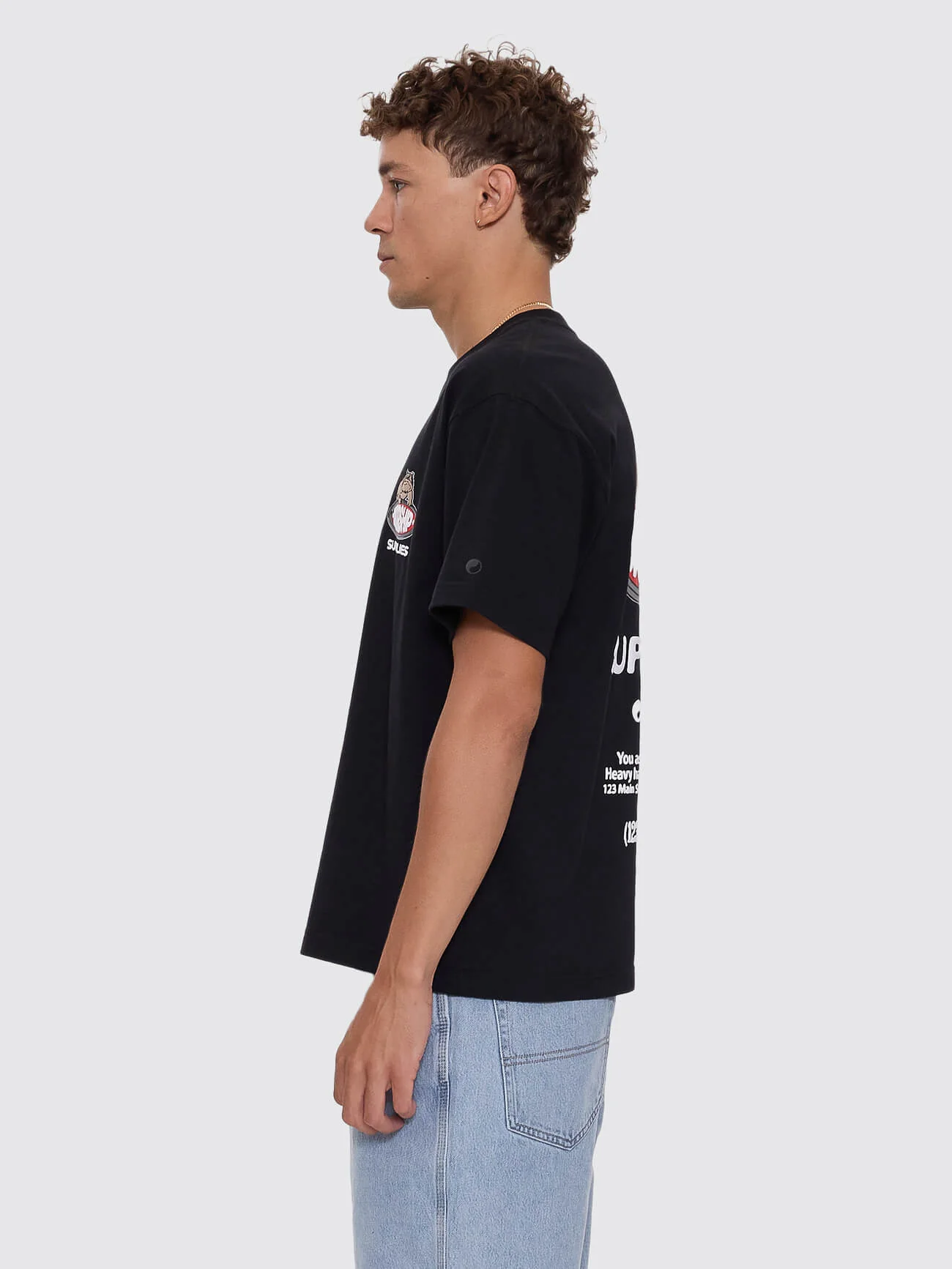 Haulaz Regular Fit Tee - Black - Image 4