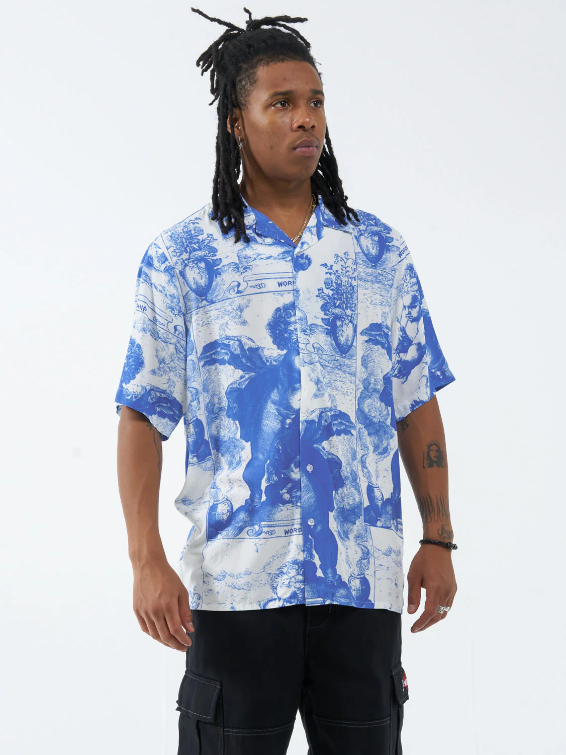 Heavenly Bowling Shirt - White - Image 5