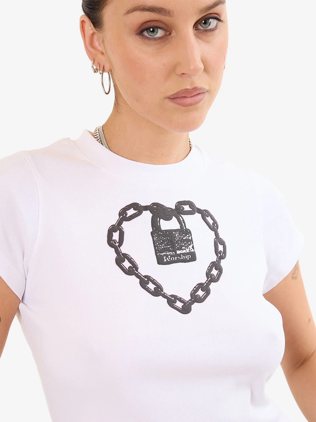 Heavy Heart Teeny Tee - White - Image 3