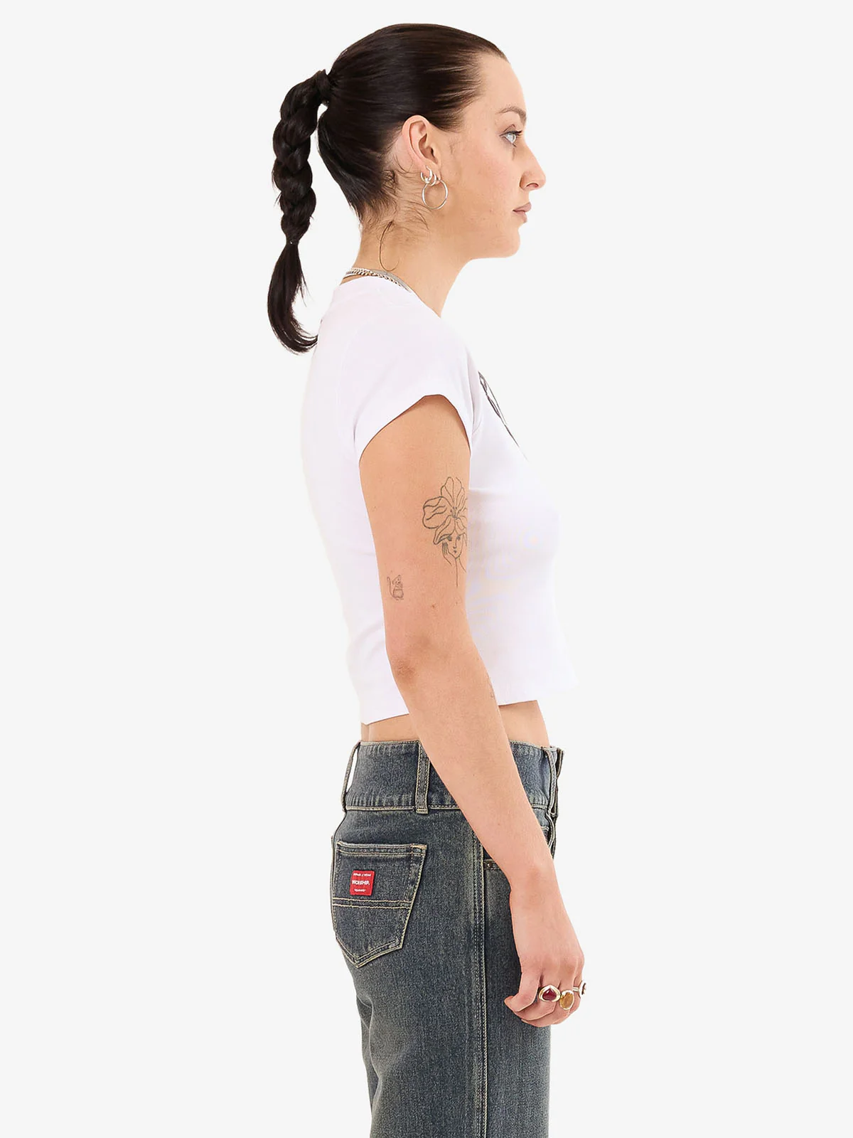 Heavy Heart Teeny Tee - White - Image 6