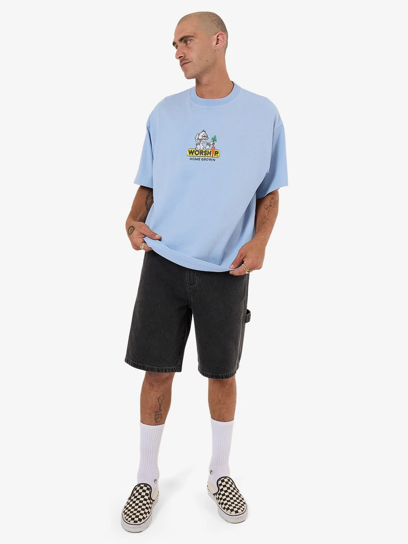 Home Grown Oversized Tee - Bell Air Blue - Image 3