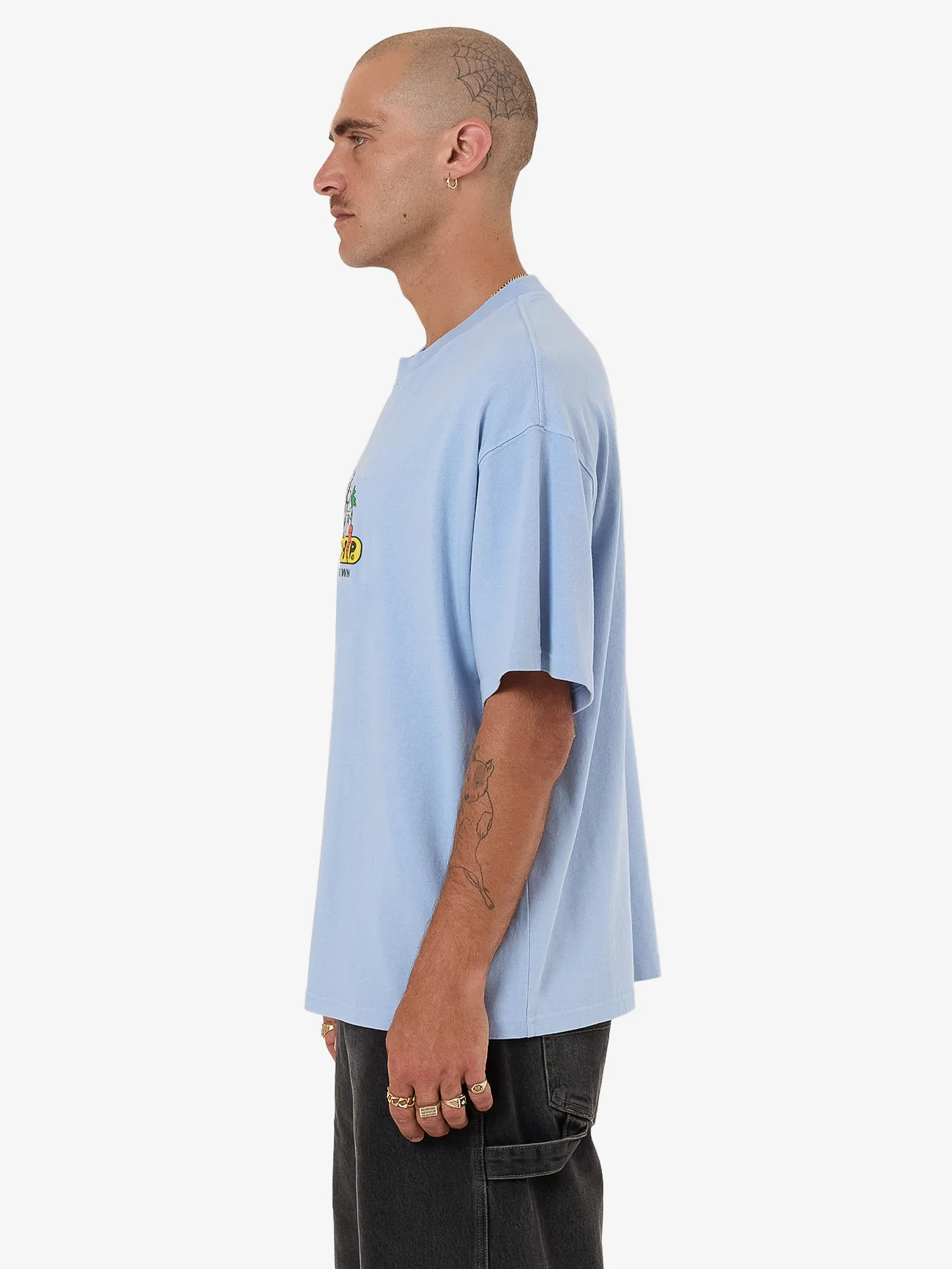 Home Grown Oversized Tee - Bell Air Blue - Image 4