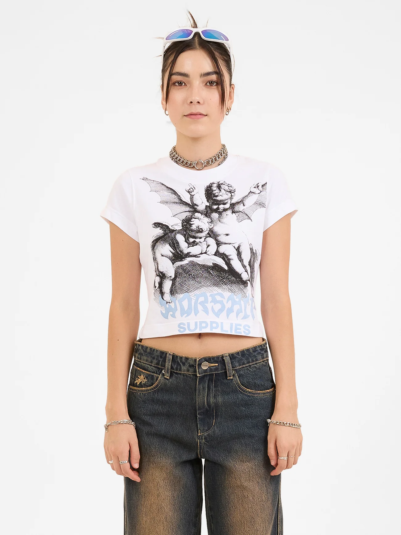 Horns Teeny Tee - White