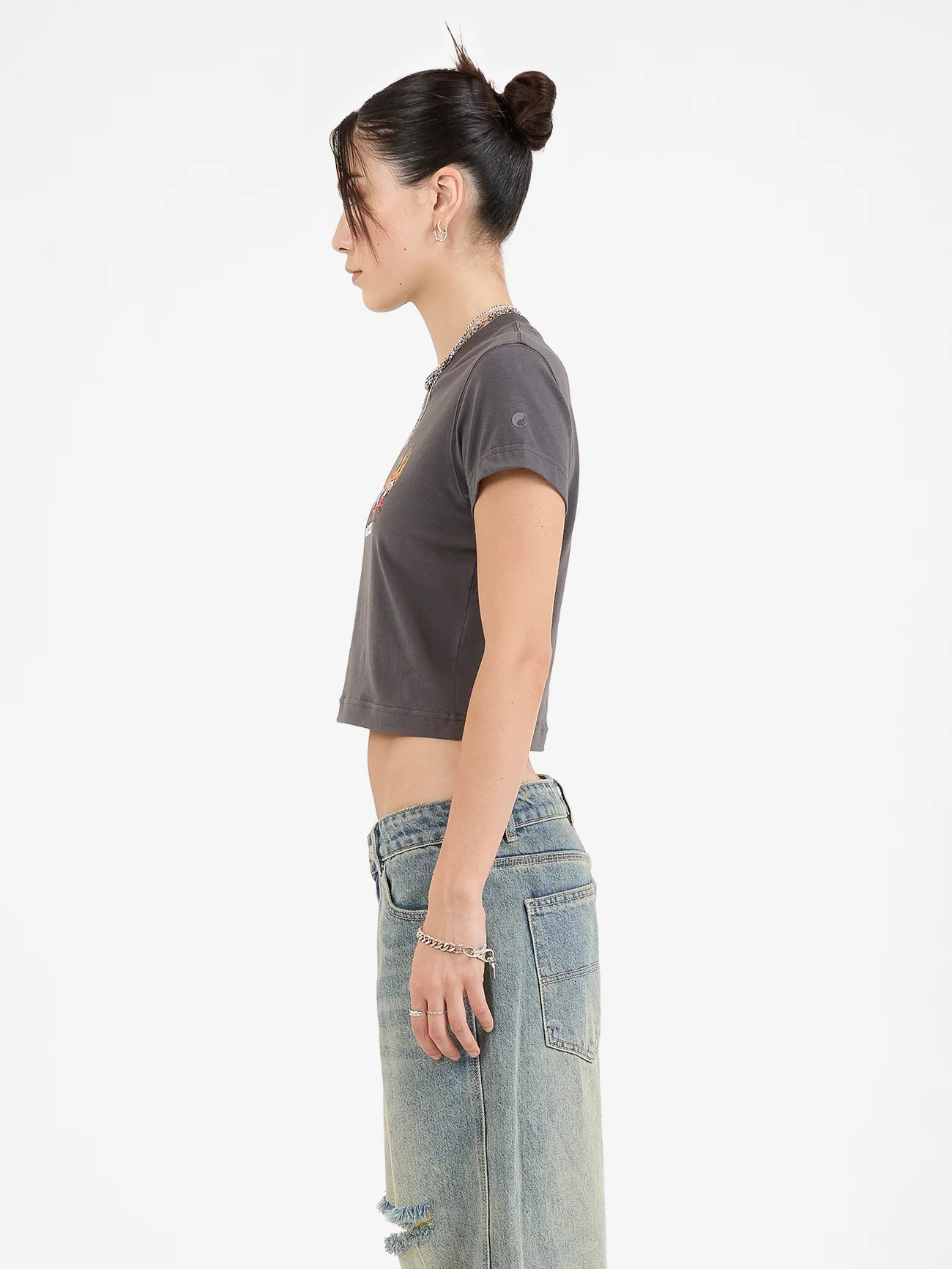 Hot Potato Teeny Tee - Worn Black - Image 4