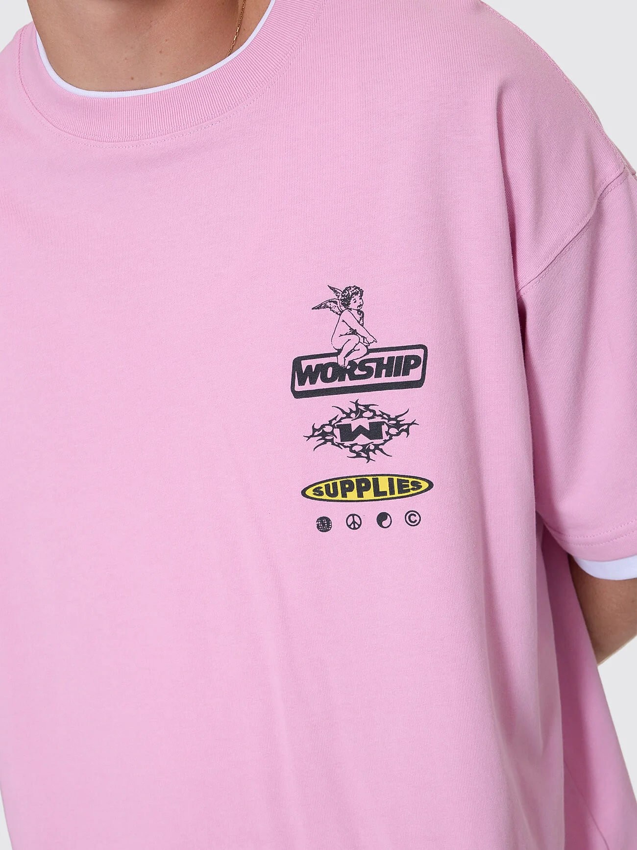 Is This It Box Fit Cropped Layer Tee - Lilac Chiffon - Image 5
