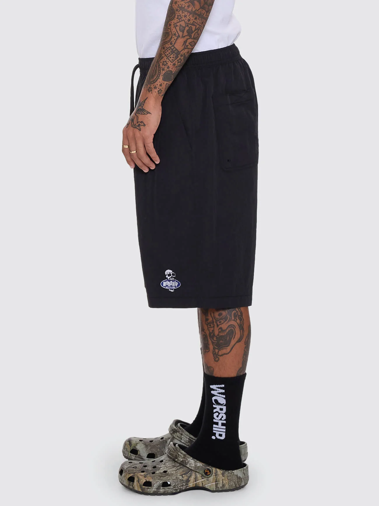 Jaws Nylon Volley Short - Black - Image 3