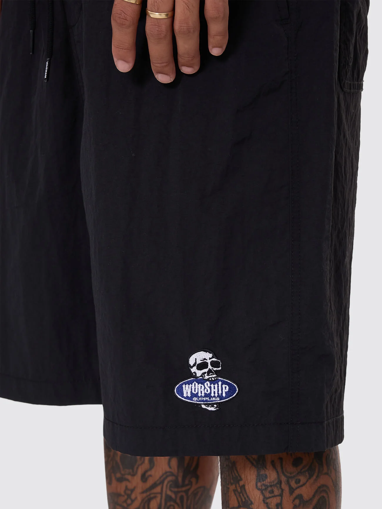 Jaws Nylon Volley Short - Black - Image 4