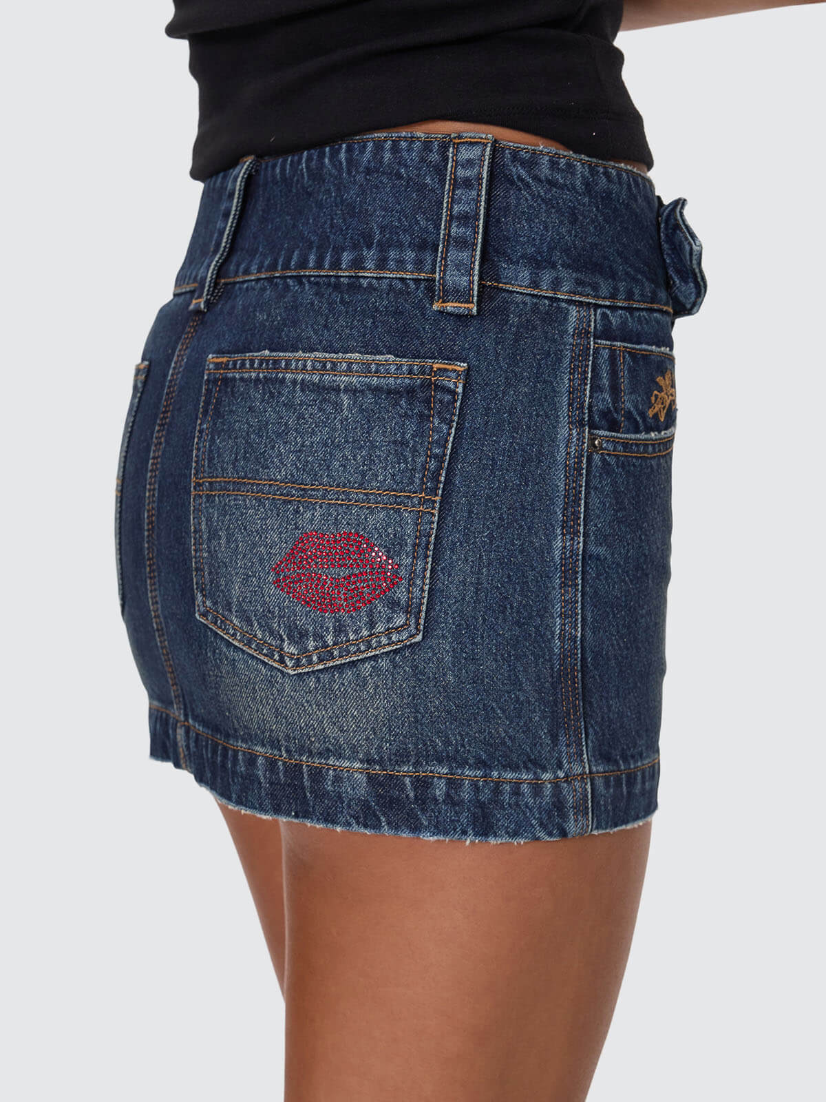 Kiss It Micro Skirt - Dirty Midnight Blue - Image 6