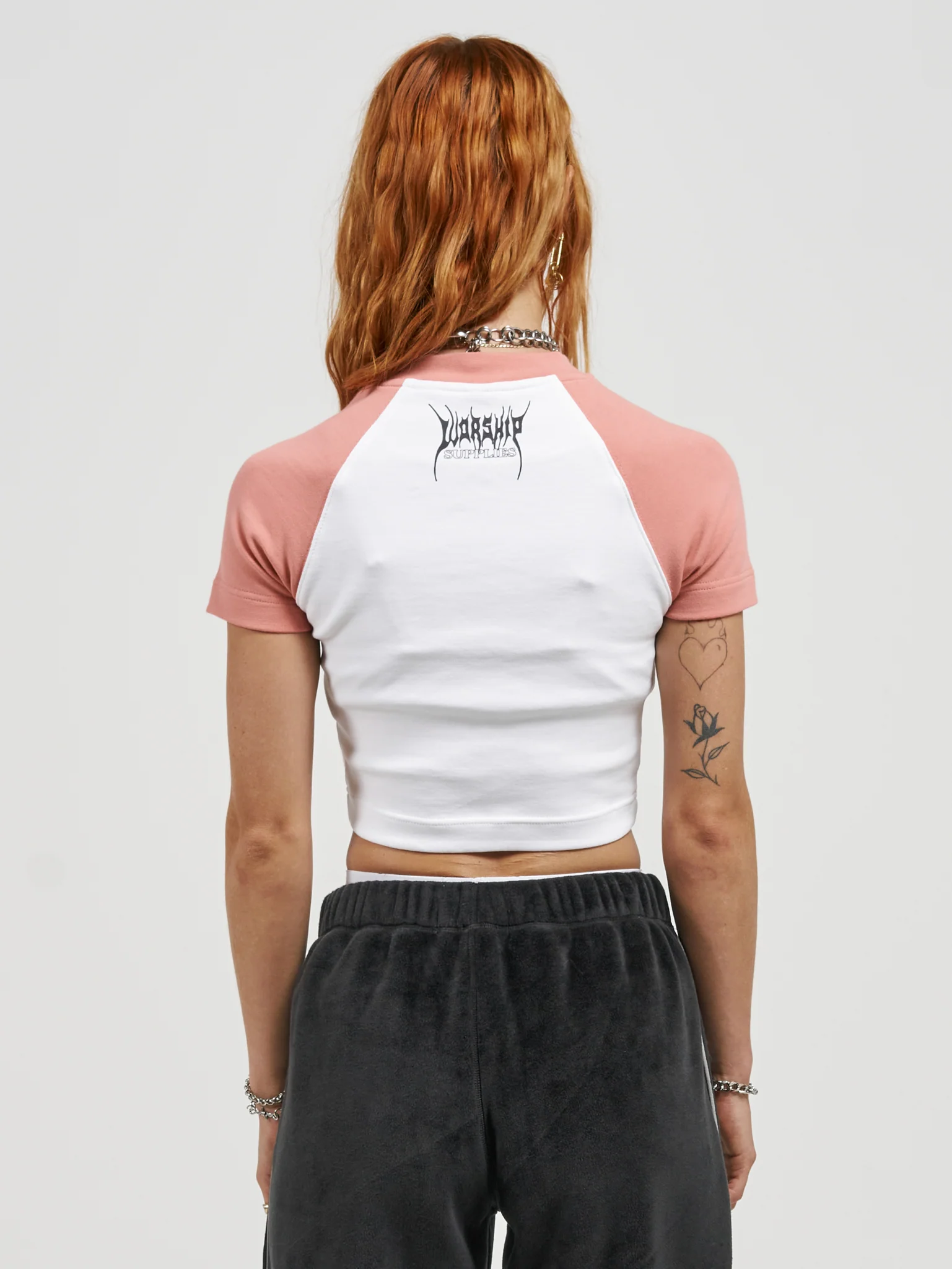 Kitty Kitty Raglan Micro Tee - Peach Blossom - Image 2