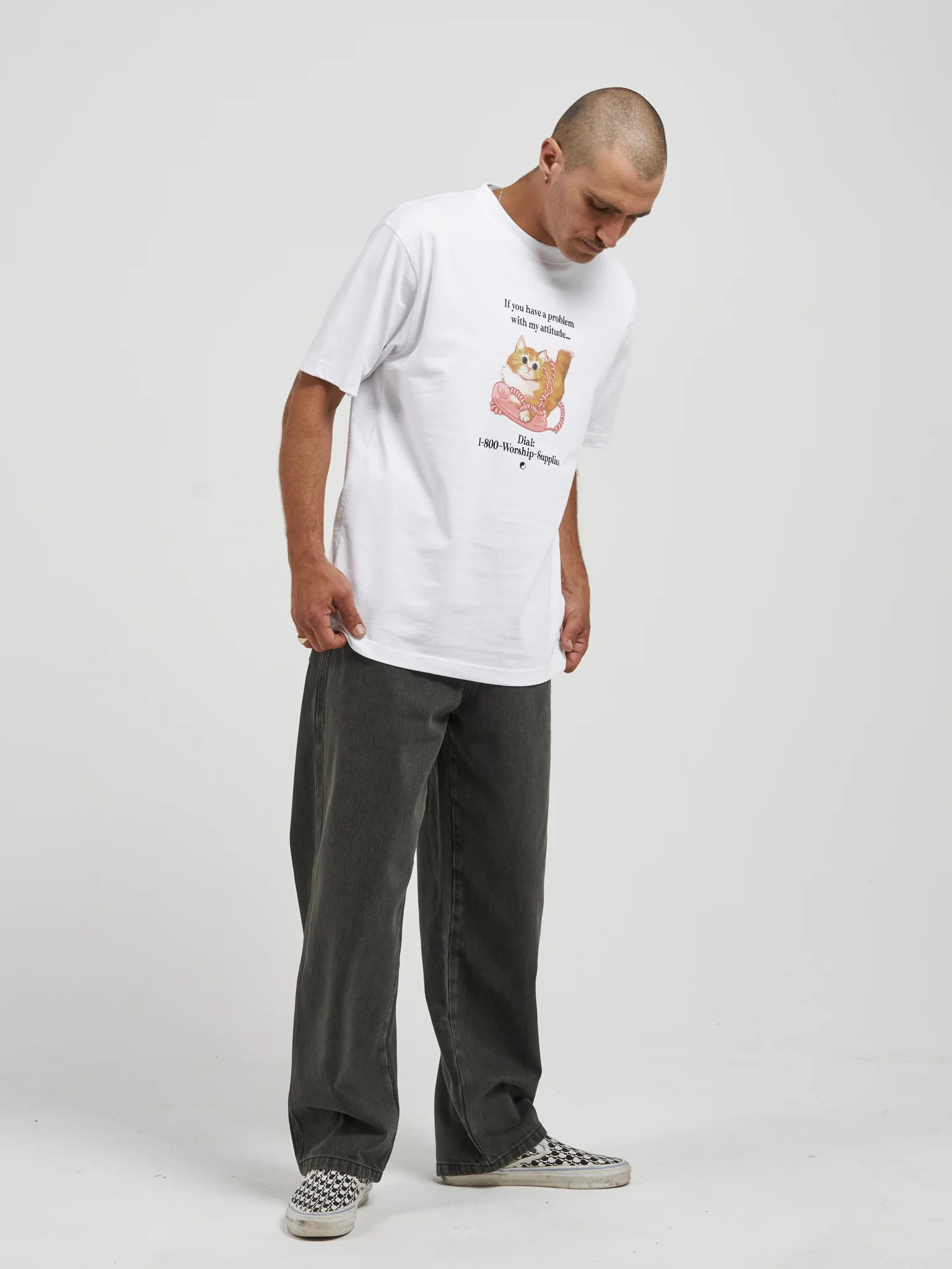 Kitty Kitty Tee - White - Image 3