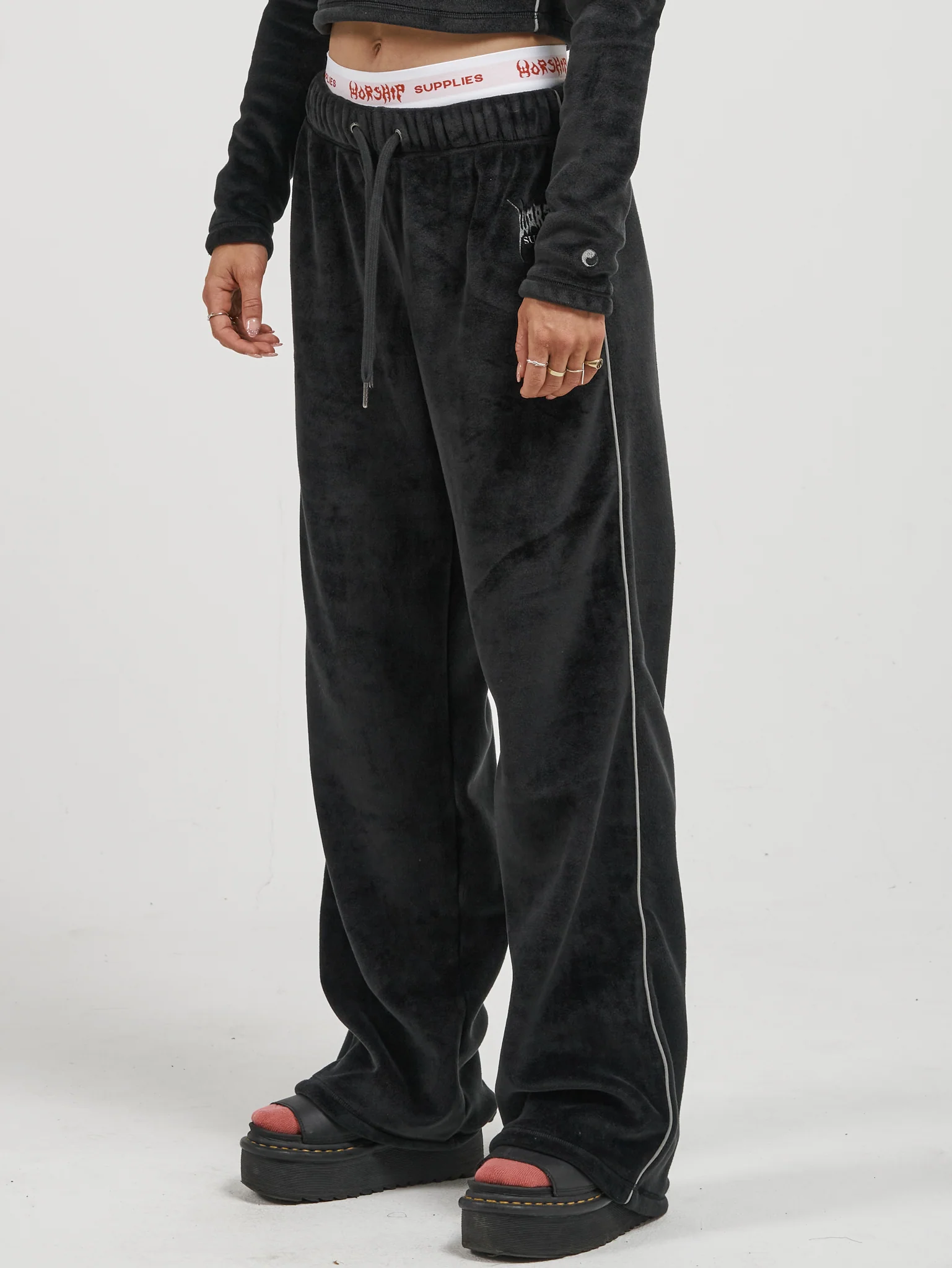 Kitty Velour Pant  - Black - Image 2