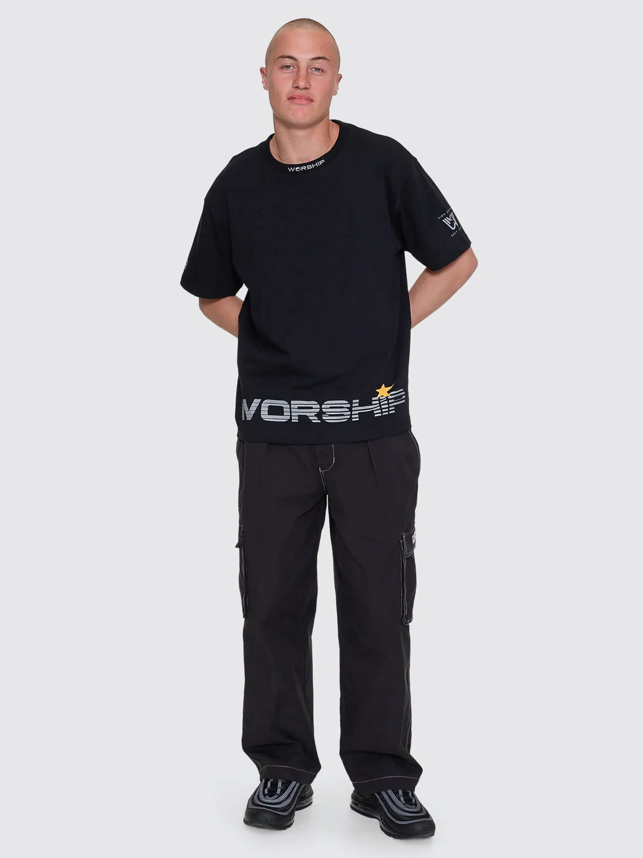 Laser Elastic Cargo Pant - Black - Image 8