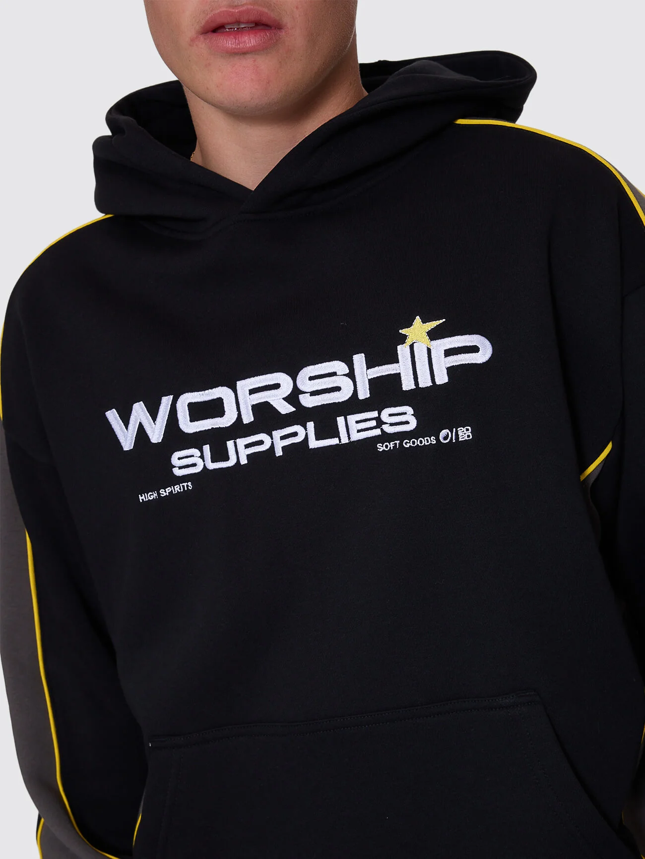 Laser Panel Pullover Hood - Black - Image 2