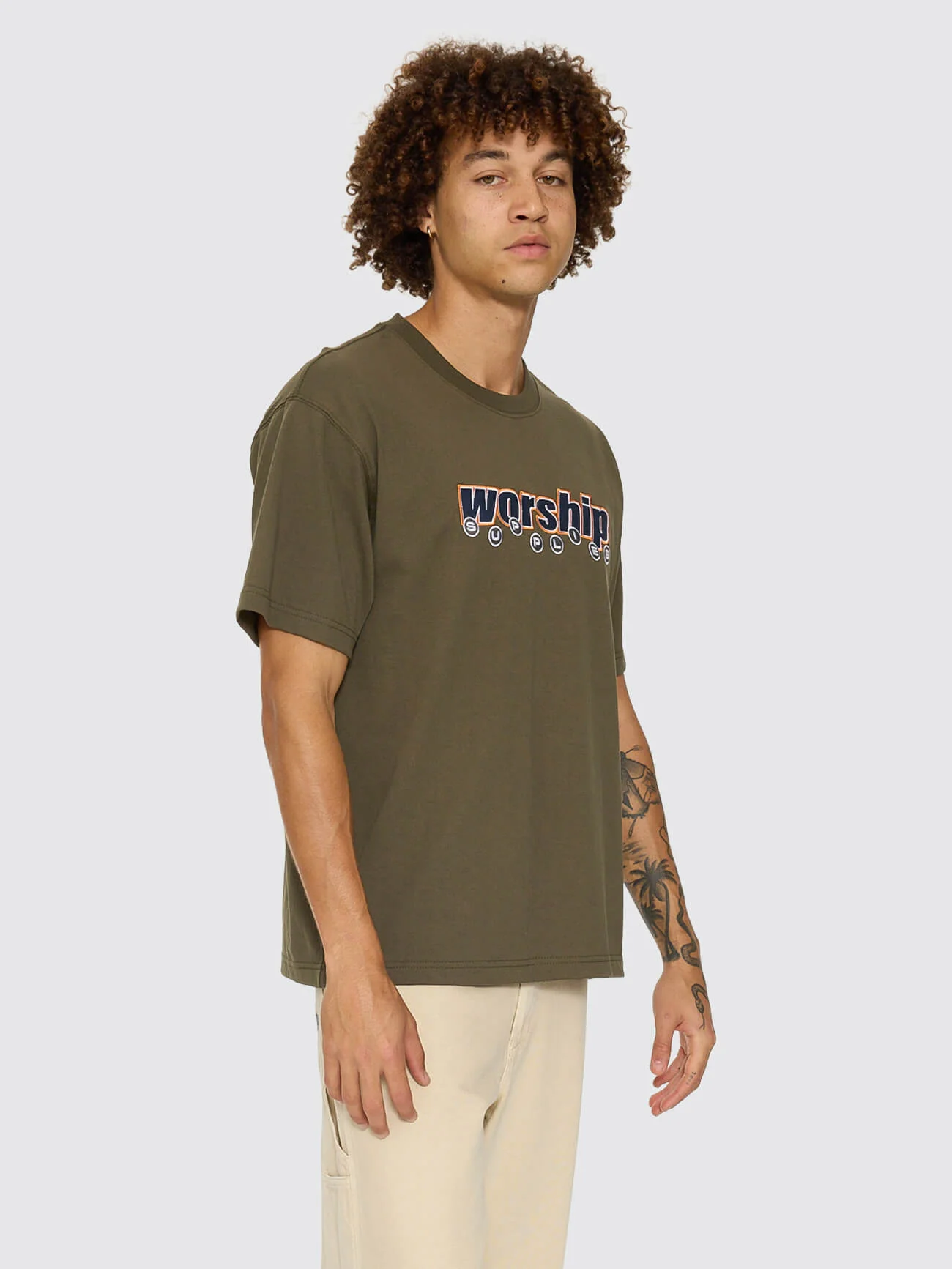 Line Stepper Tee - Grape Leaf - Image 6