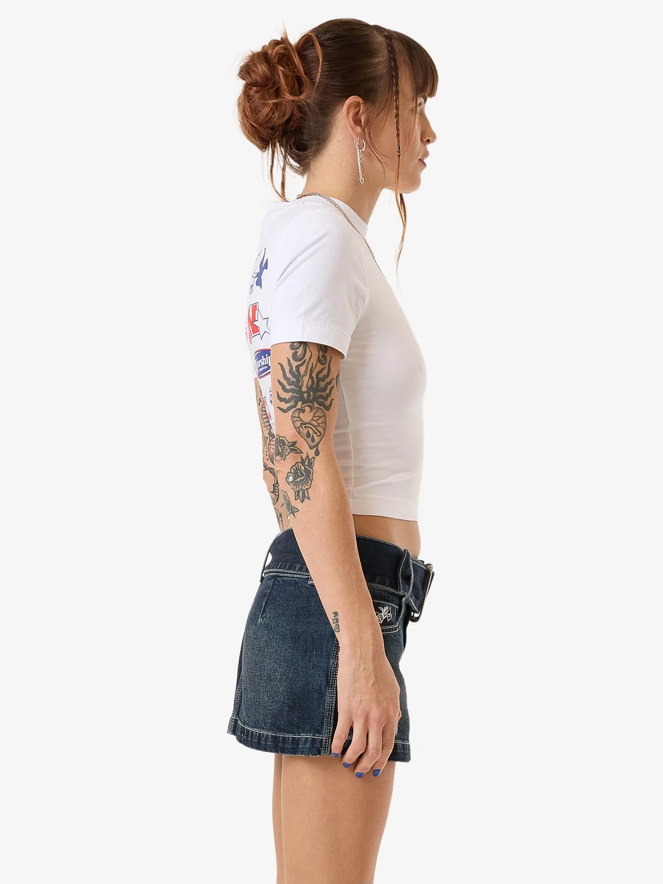 Logomania Slim Fit Tee - White - Image 4