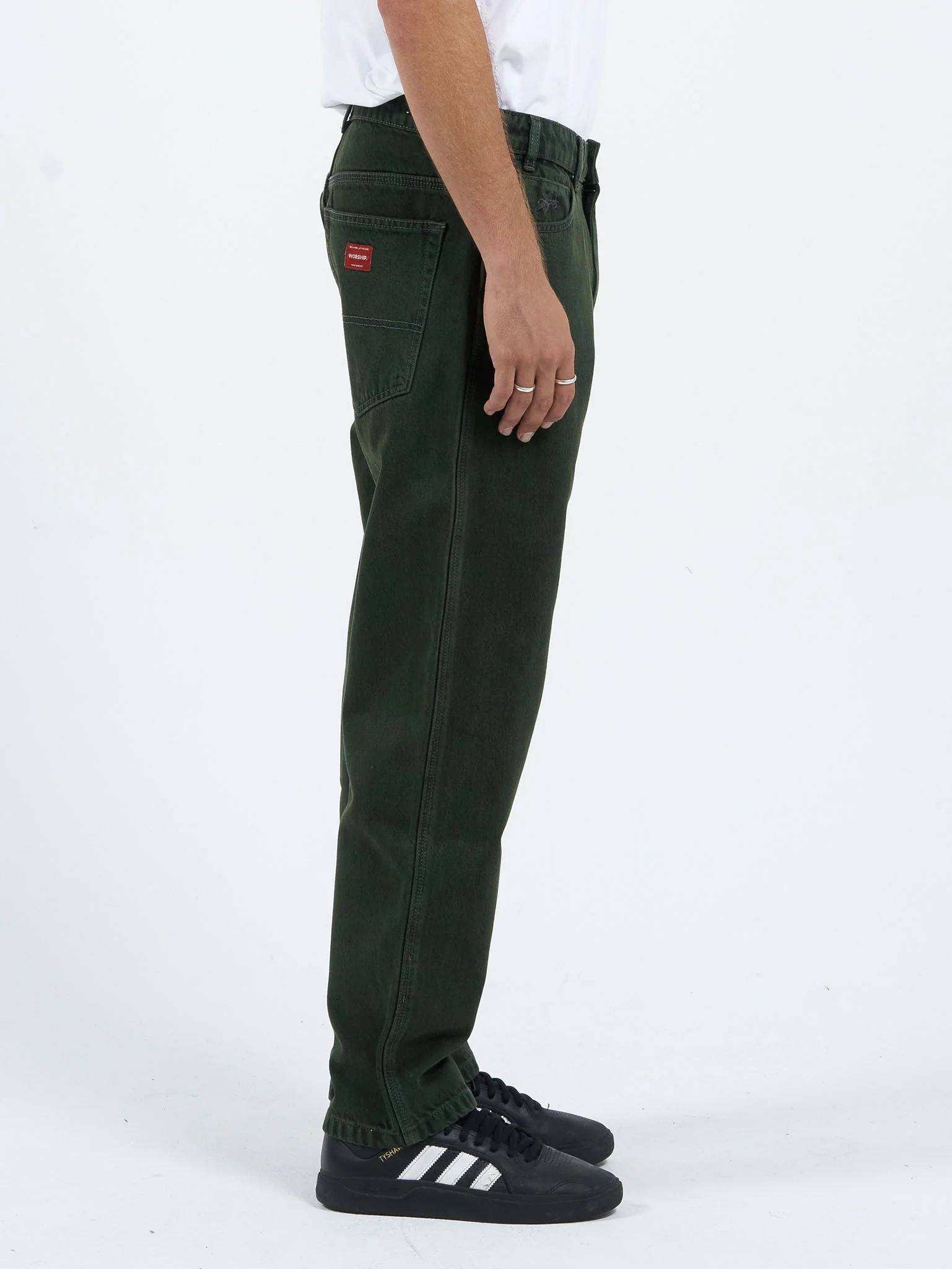 Lounger Jean - Dark Jungle Green-Black - Image 7