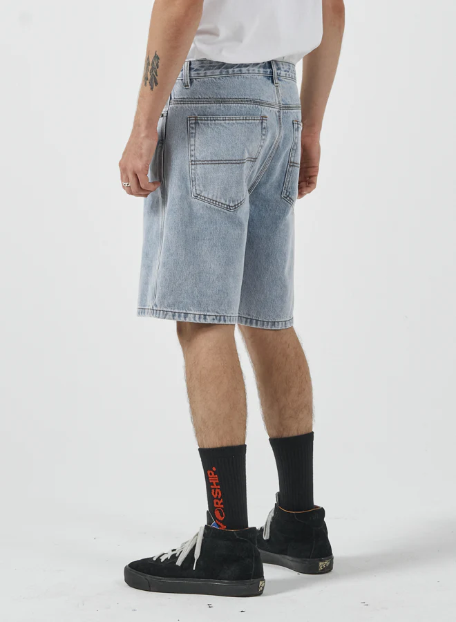 Lounger Jean Short - Raged Blue Fade - Image 3
