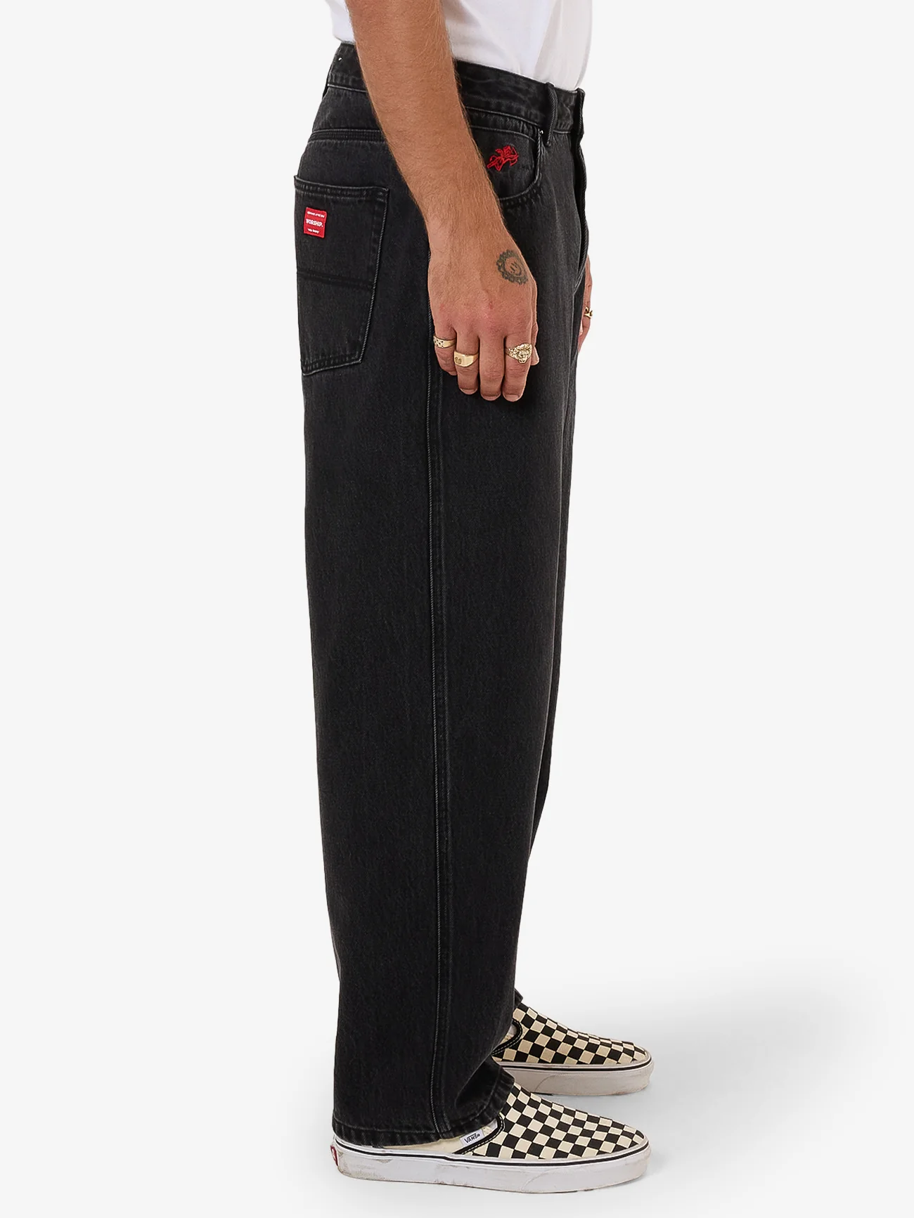 Lounger Jean - Worship Washed Black - Image 5