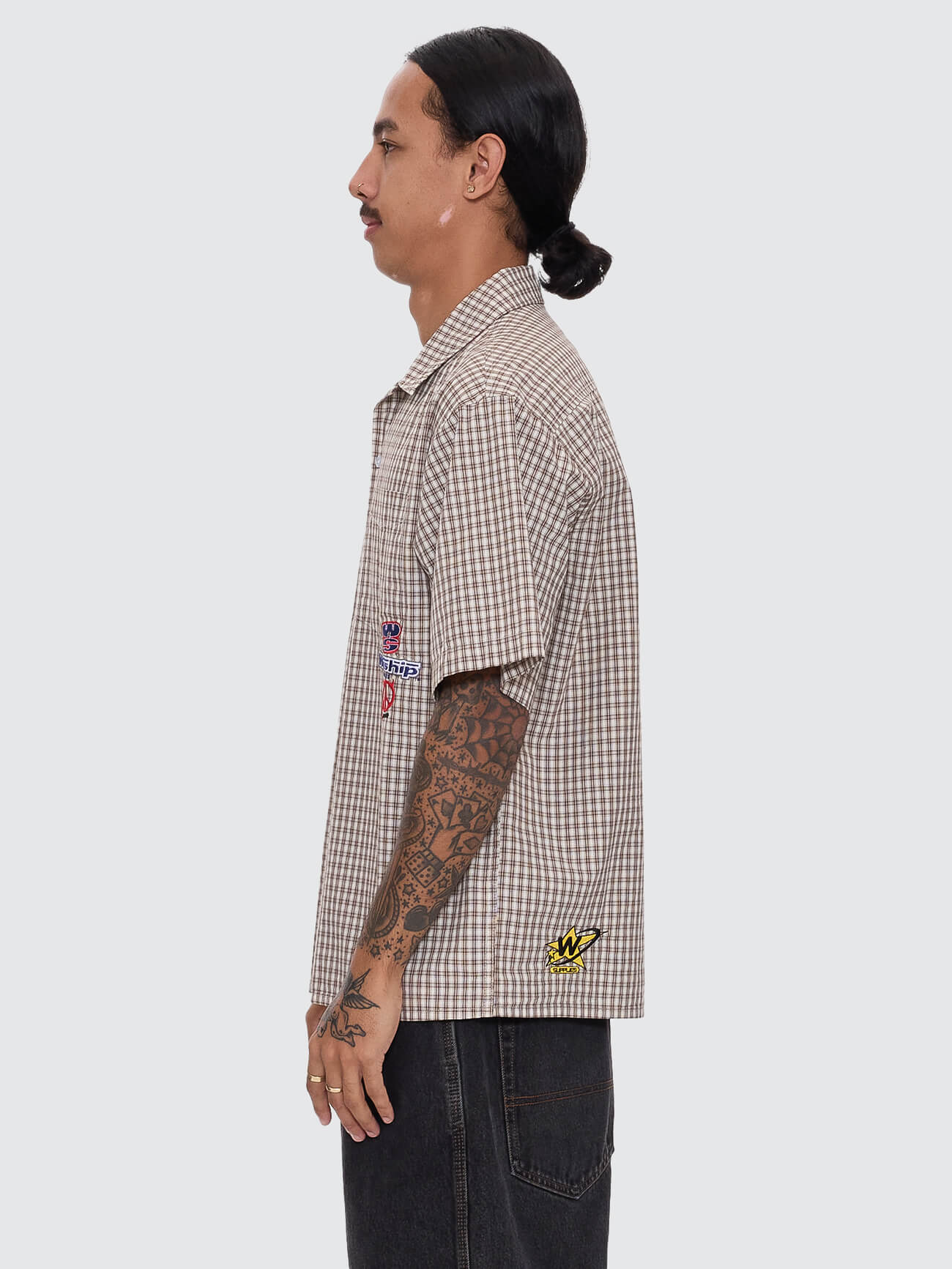 Low Goes Short Sleeve Shirt - Brown - Image 3