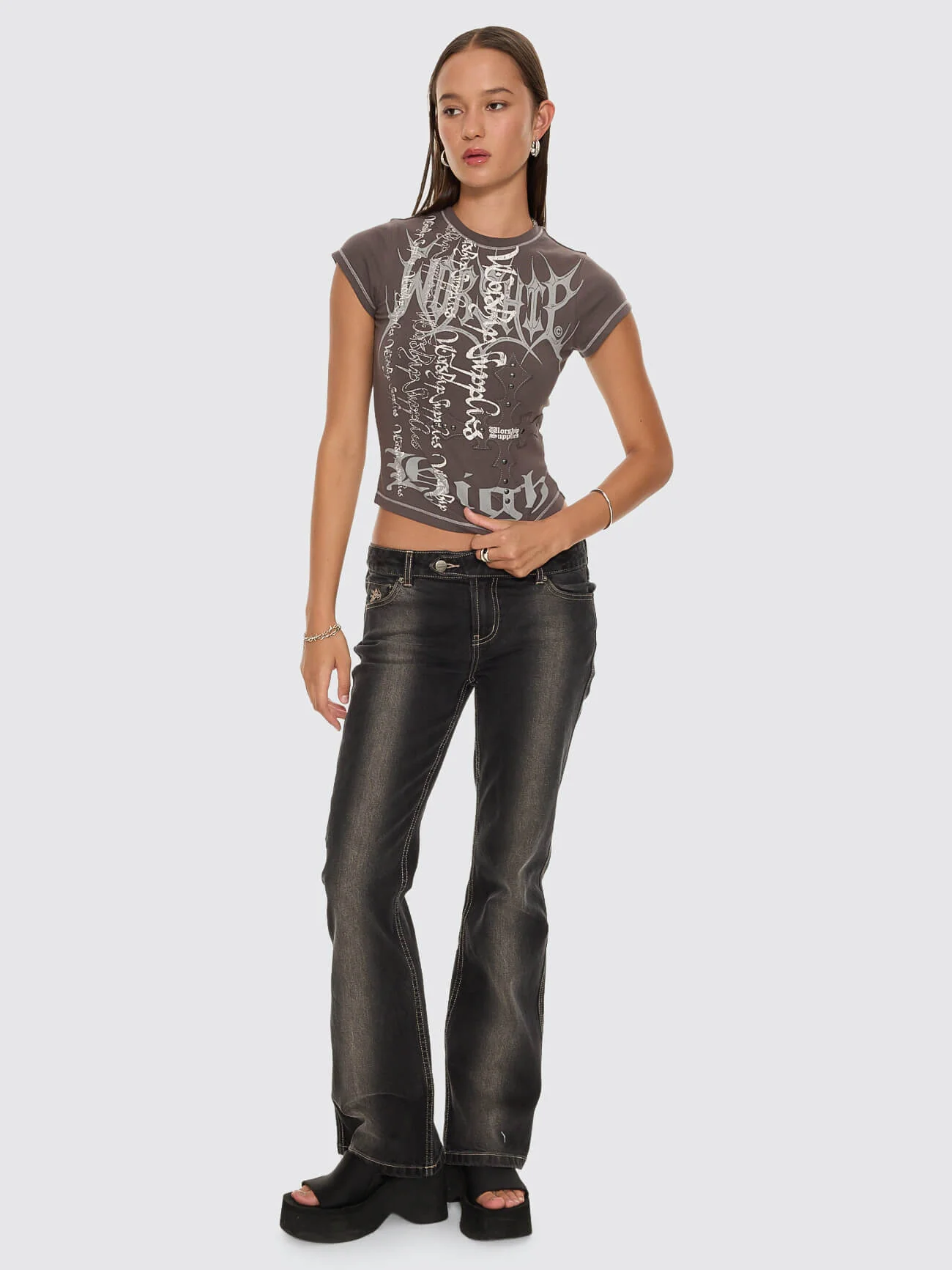 Manic Cap Sleeve Tee - Ember Black - Image 6
