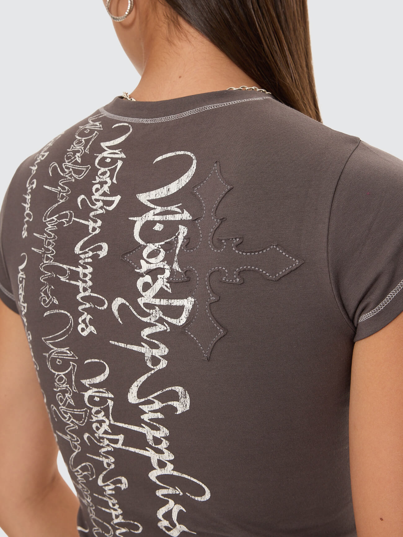 Manic Cap Sleeve Tee - Ember Black - Image 8