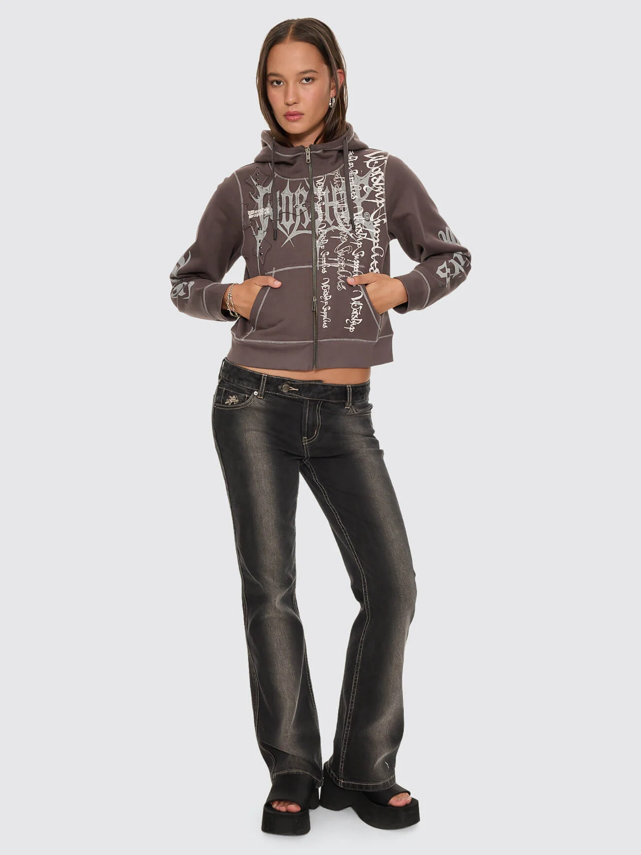 Manic Zip Fleece Jacket - Ember Black - Image 10
