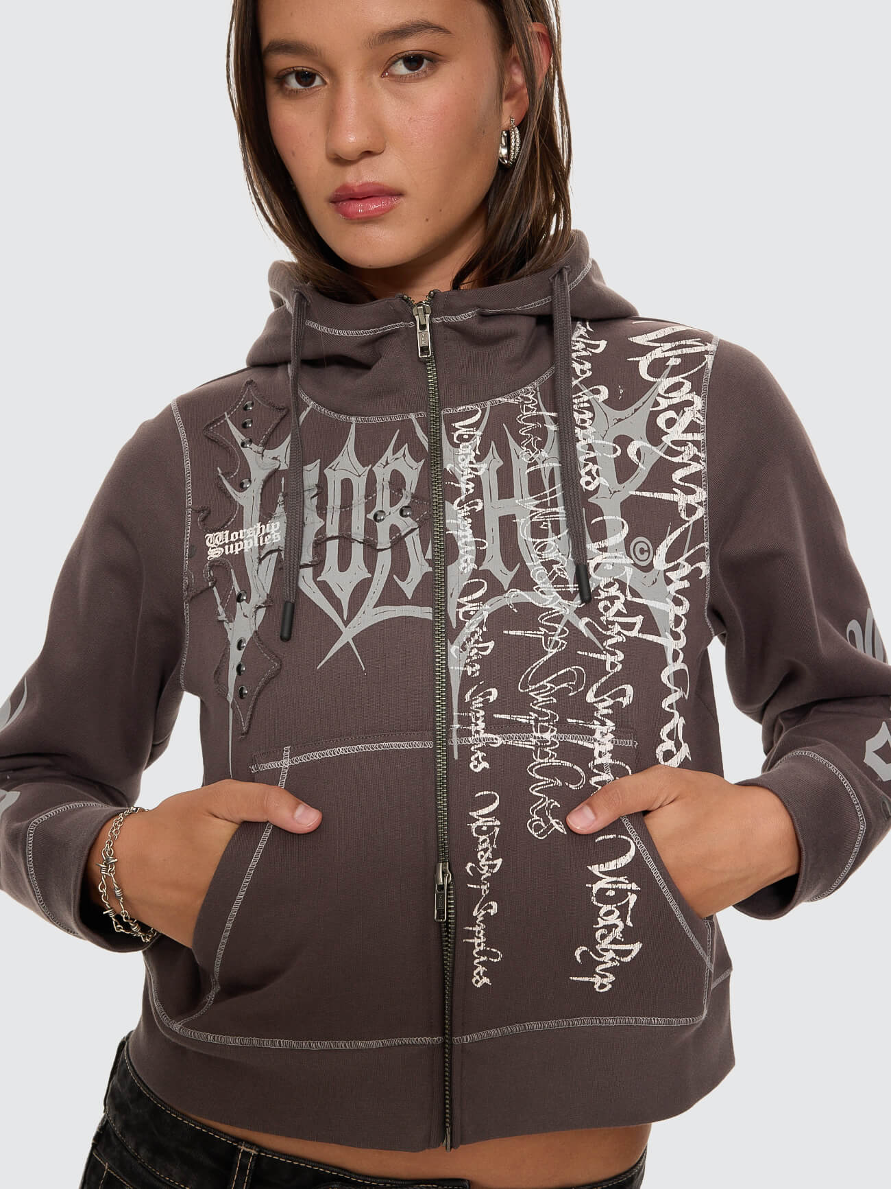 Manic Zip Fleece Jacket - Ember Black - Image 11