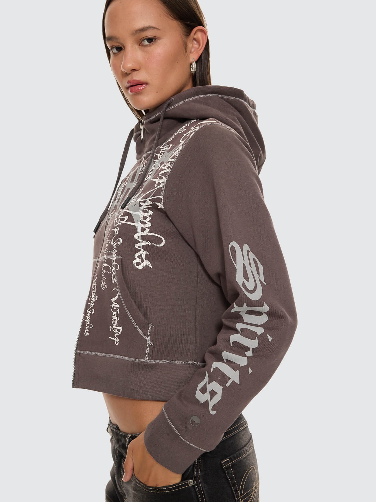 Manic Zip Fleece Jacket - Ember Black - Image 12