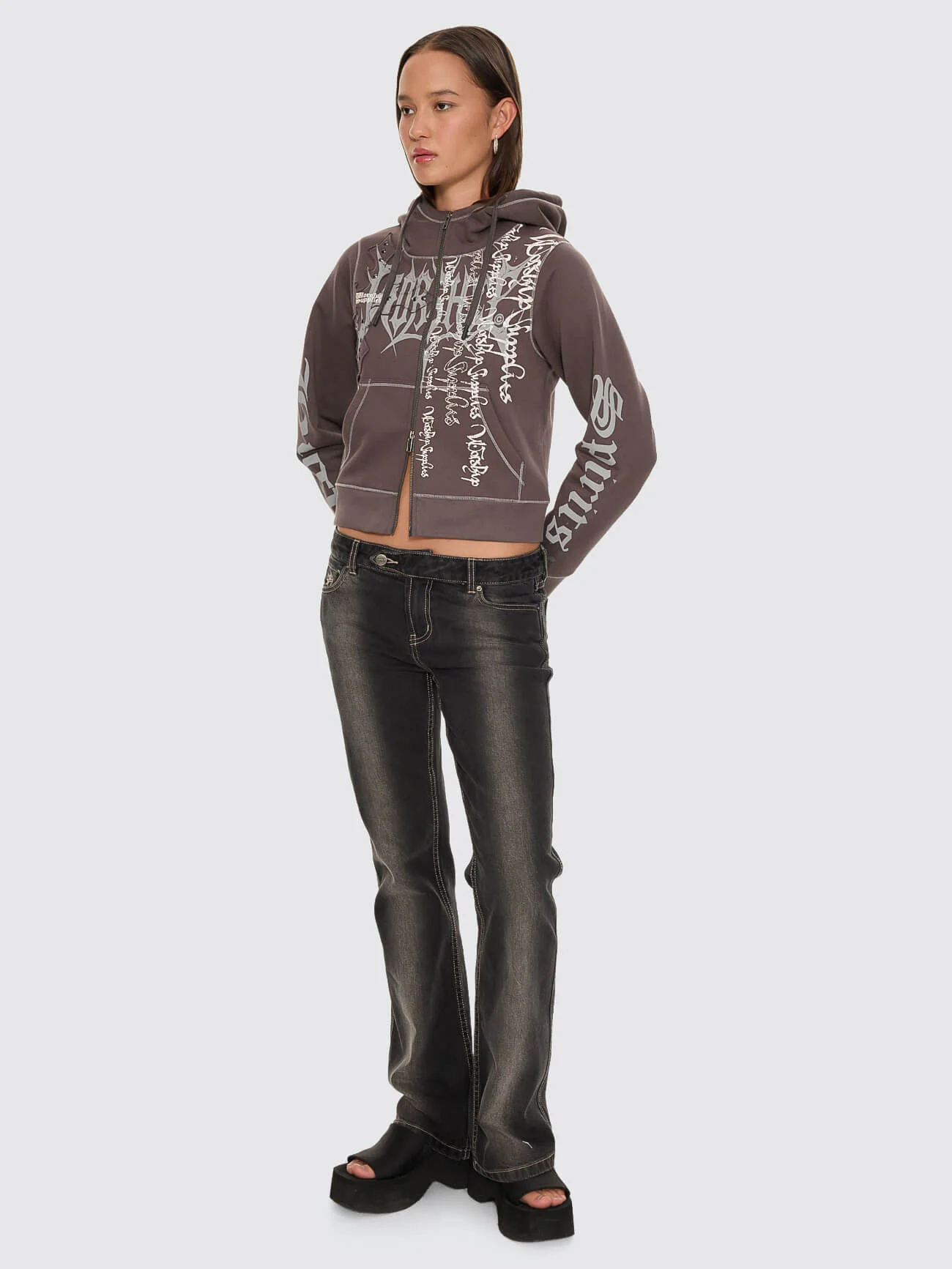 Manic Zip Fleece Jacket - Ember Black - Image 3