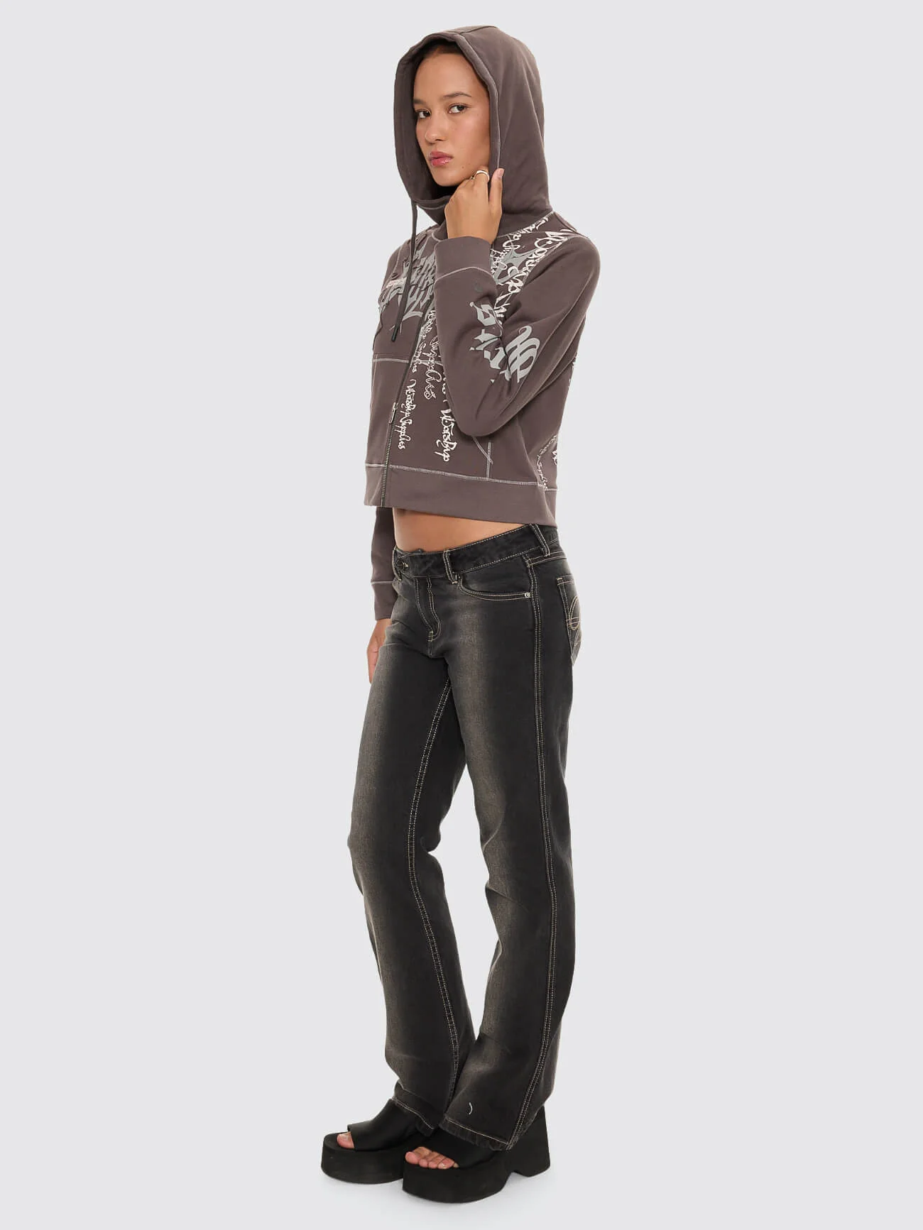 Manic Zip Fleece Jacket - Ember Black - Image 4