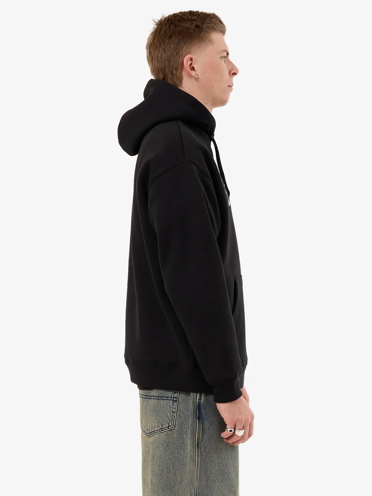 Messenger Pull Over Hood - Black - Image 4