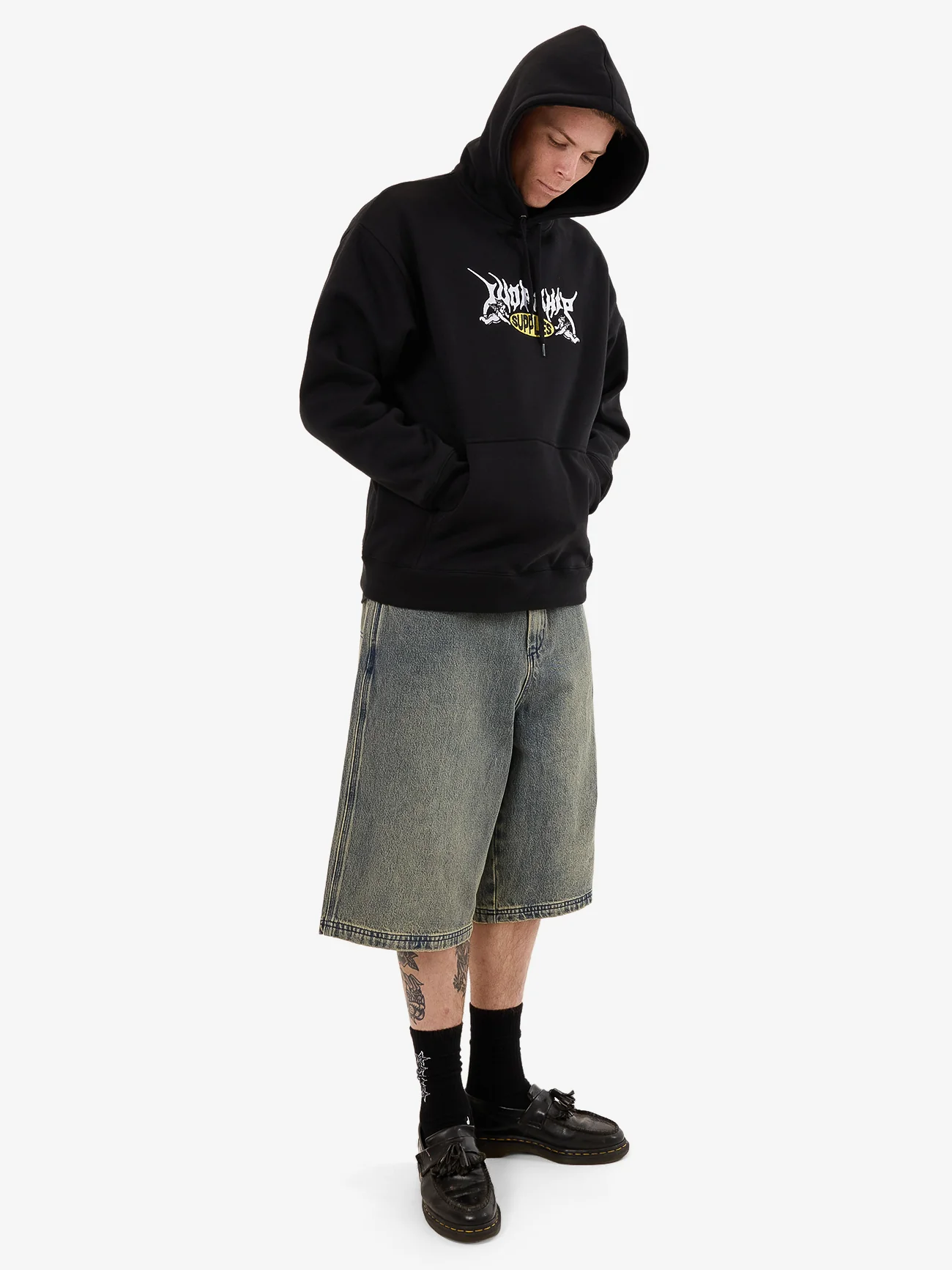 Messenger Pull Over Hood - Black - Image 6