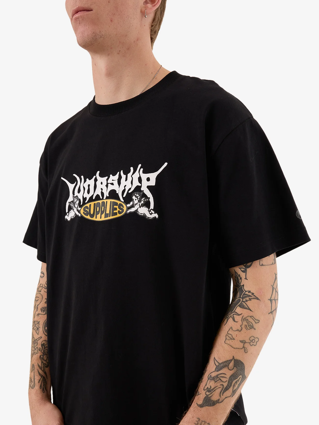 Messenger Tee - Black - Image 5