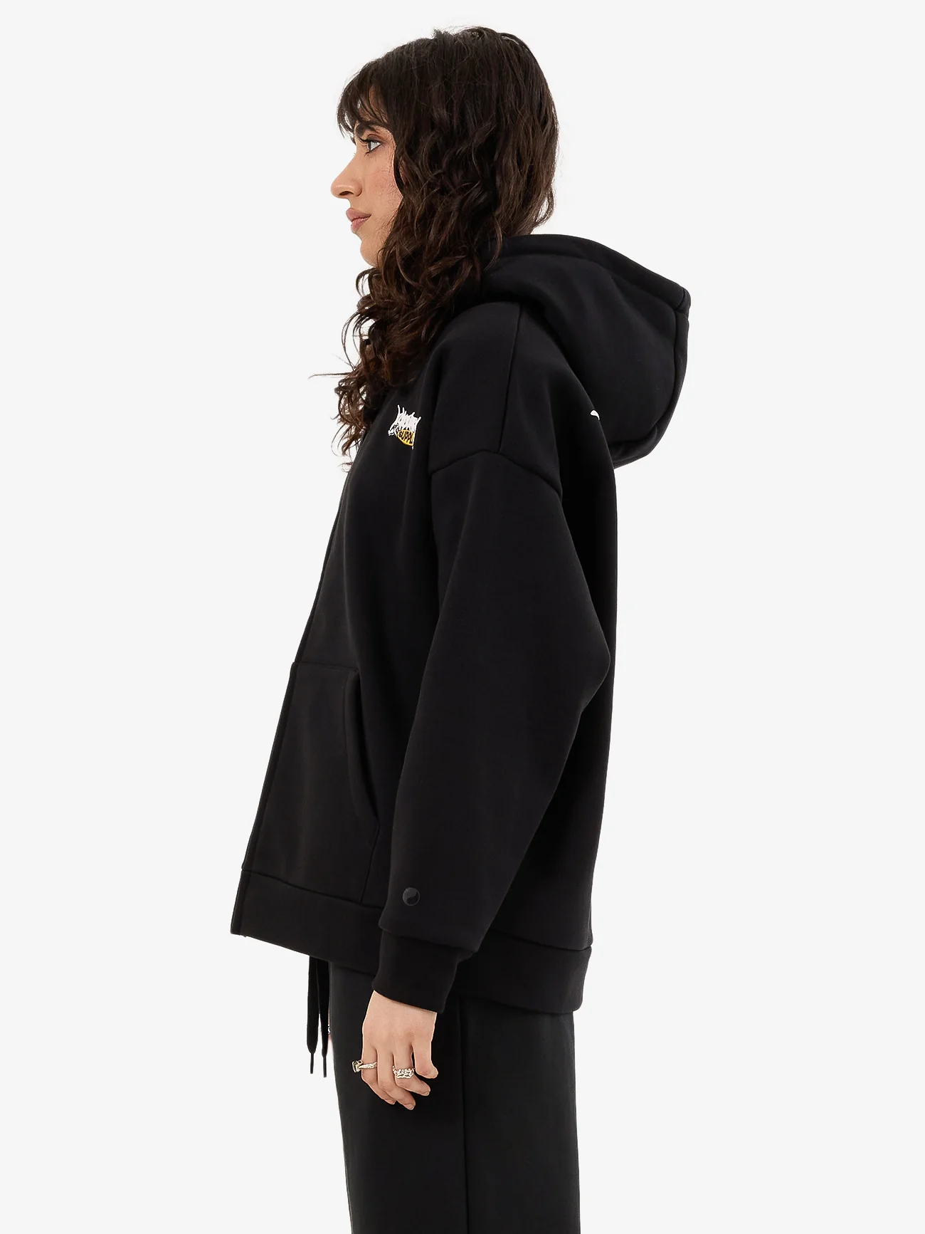 Messenger Zip Front Hood - Black - Image 3