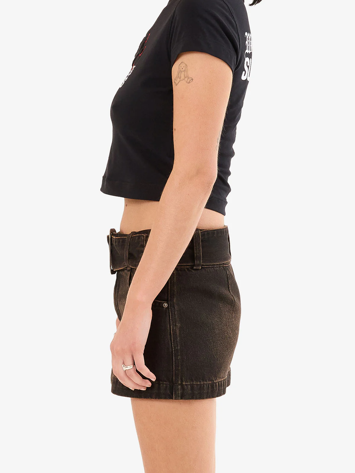 Misbehave Micro Skirt - Burnt Black - Image 4