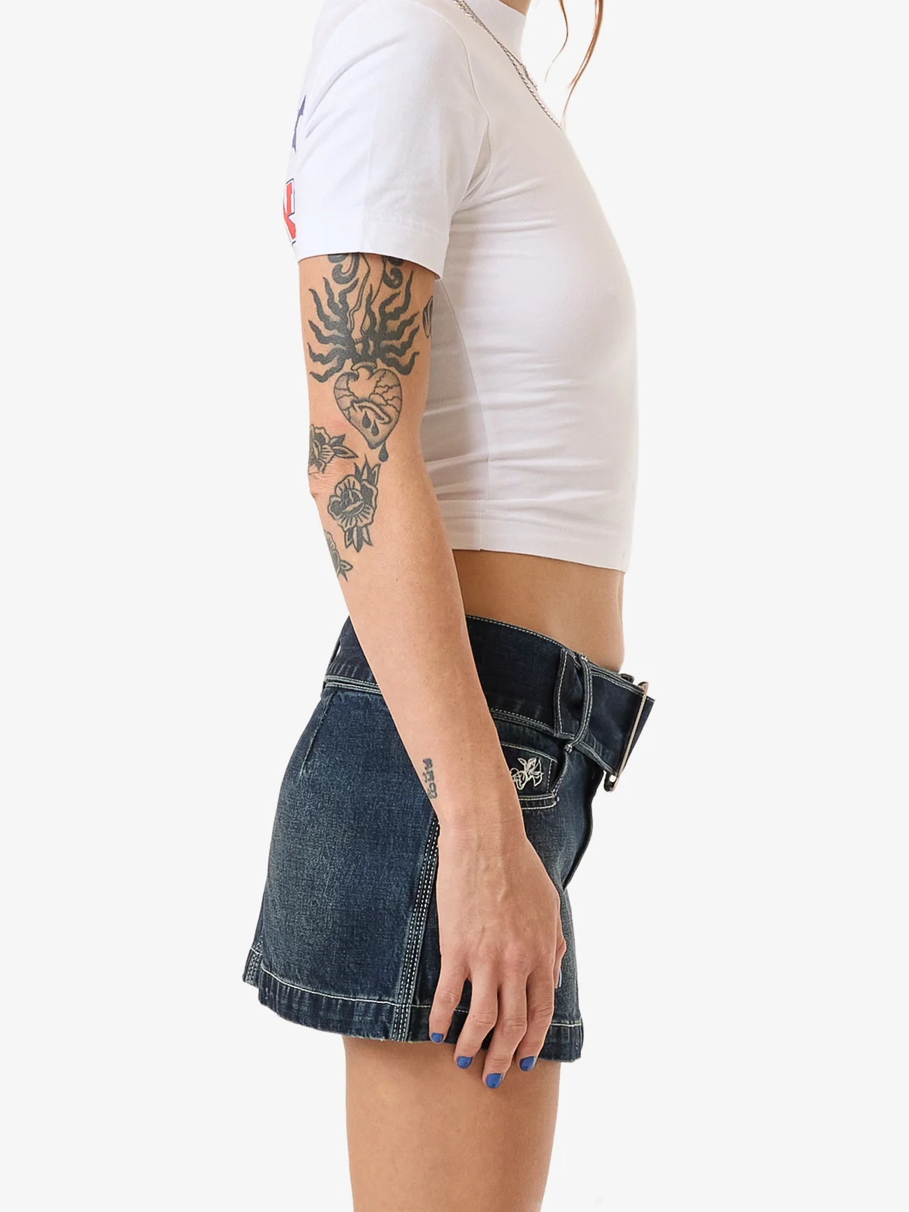 Misbehave Micro Skirt - Dirty Midnight Blue - Image 4