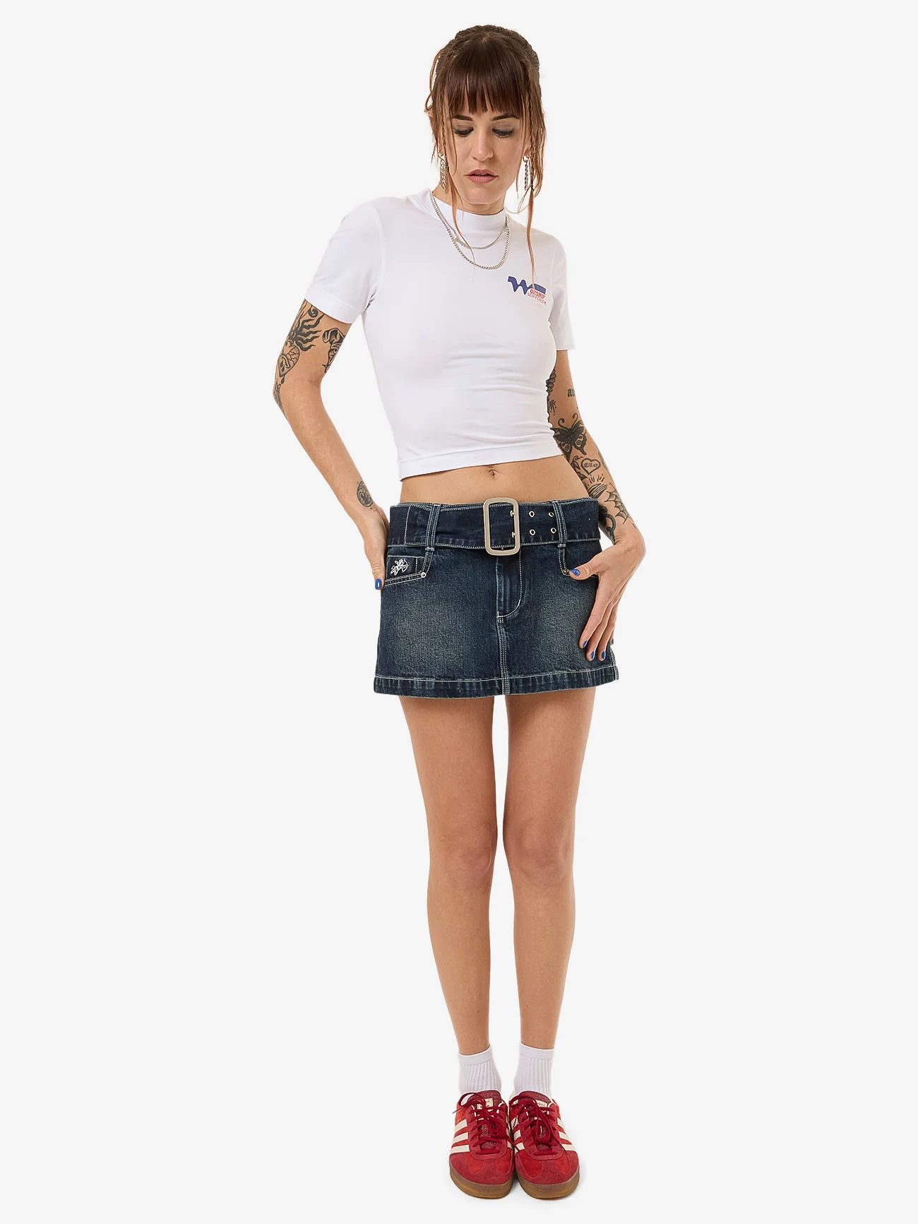 Misbehave Micro Skirt - Dirty Midnight Blue - Image 5