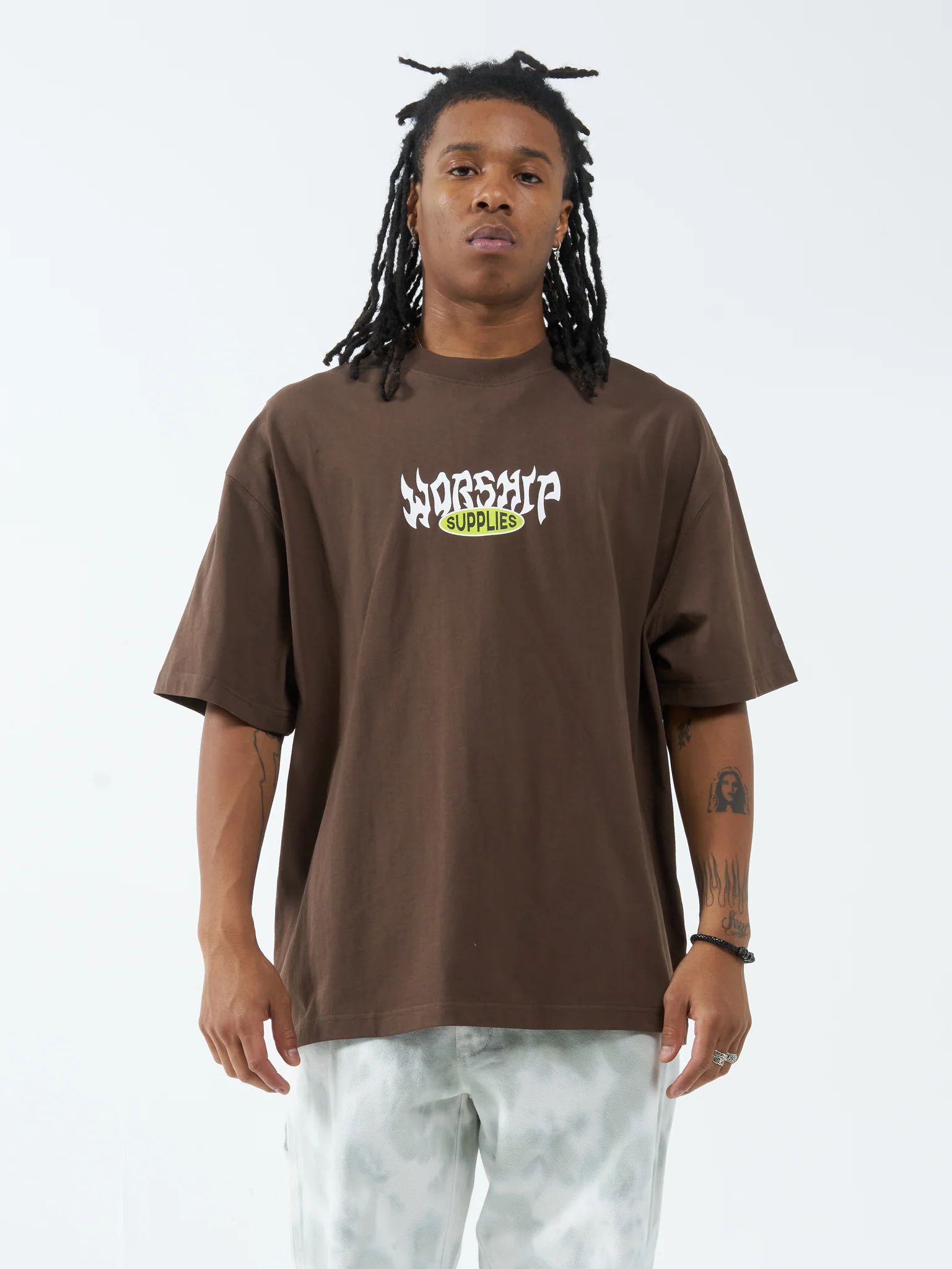 Monument Box Fit Oversize Tee - Rain Drum